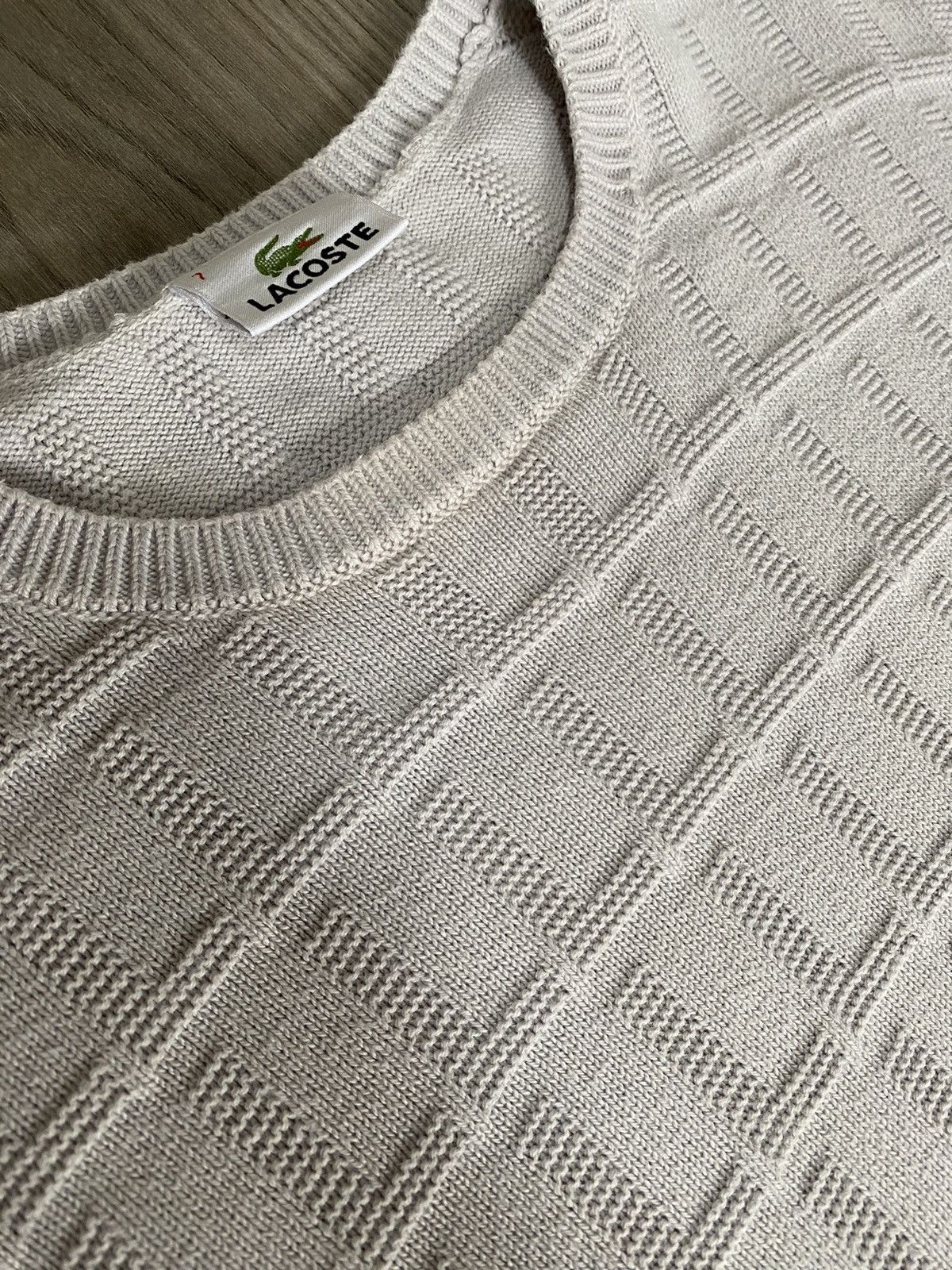 Lacoste Vintage Lacoste Grey Crew Neck Knit Sweater Mens Size 7 Size US XXL / EU 58 / 5 - 8 Thumbnail