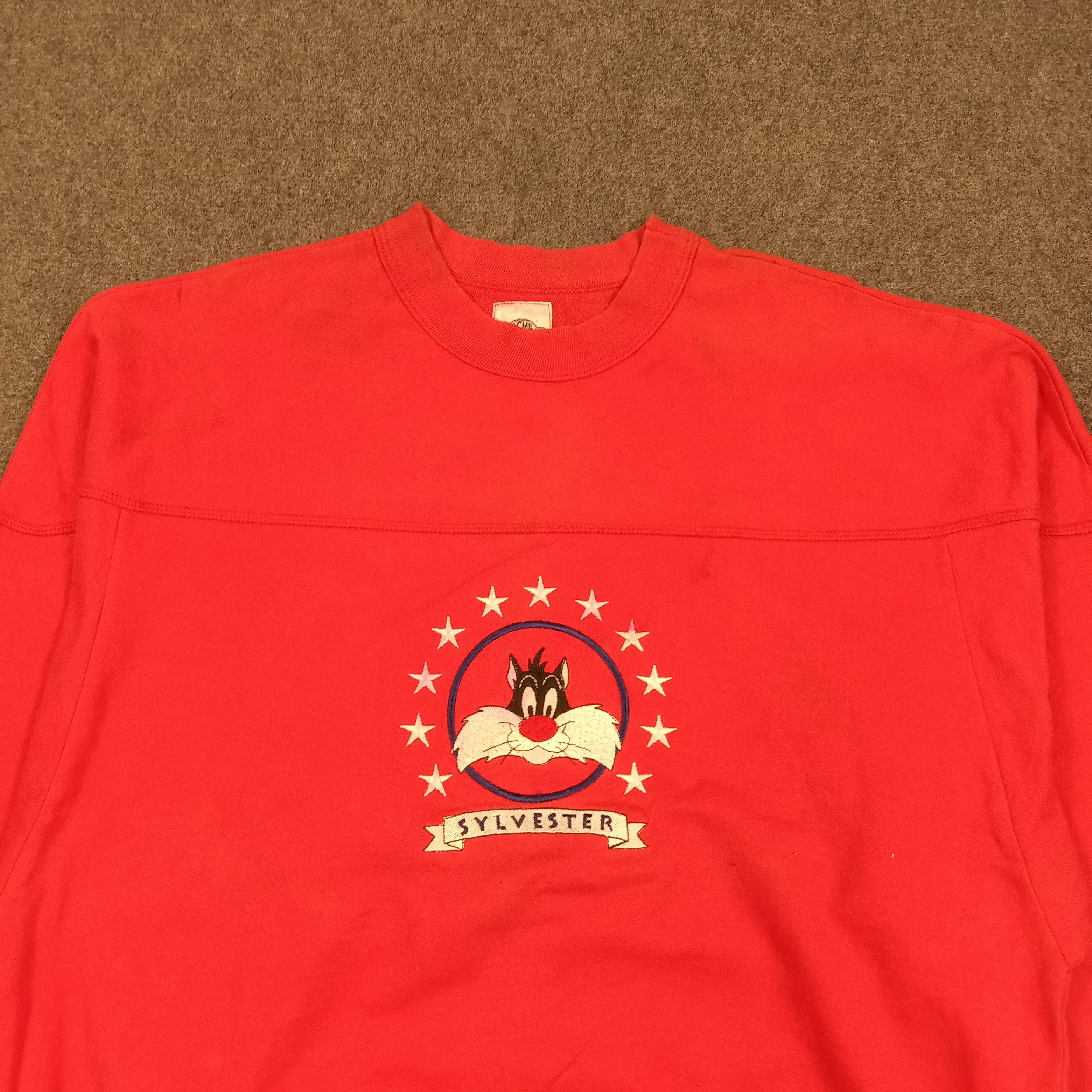 Vintage Sylvester The Cat Looney Tunes Embroidery Sweatshirt C286N21 Size US L / EU 52-54 / 3 - 2 Thumbnail