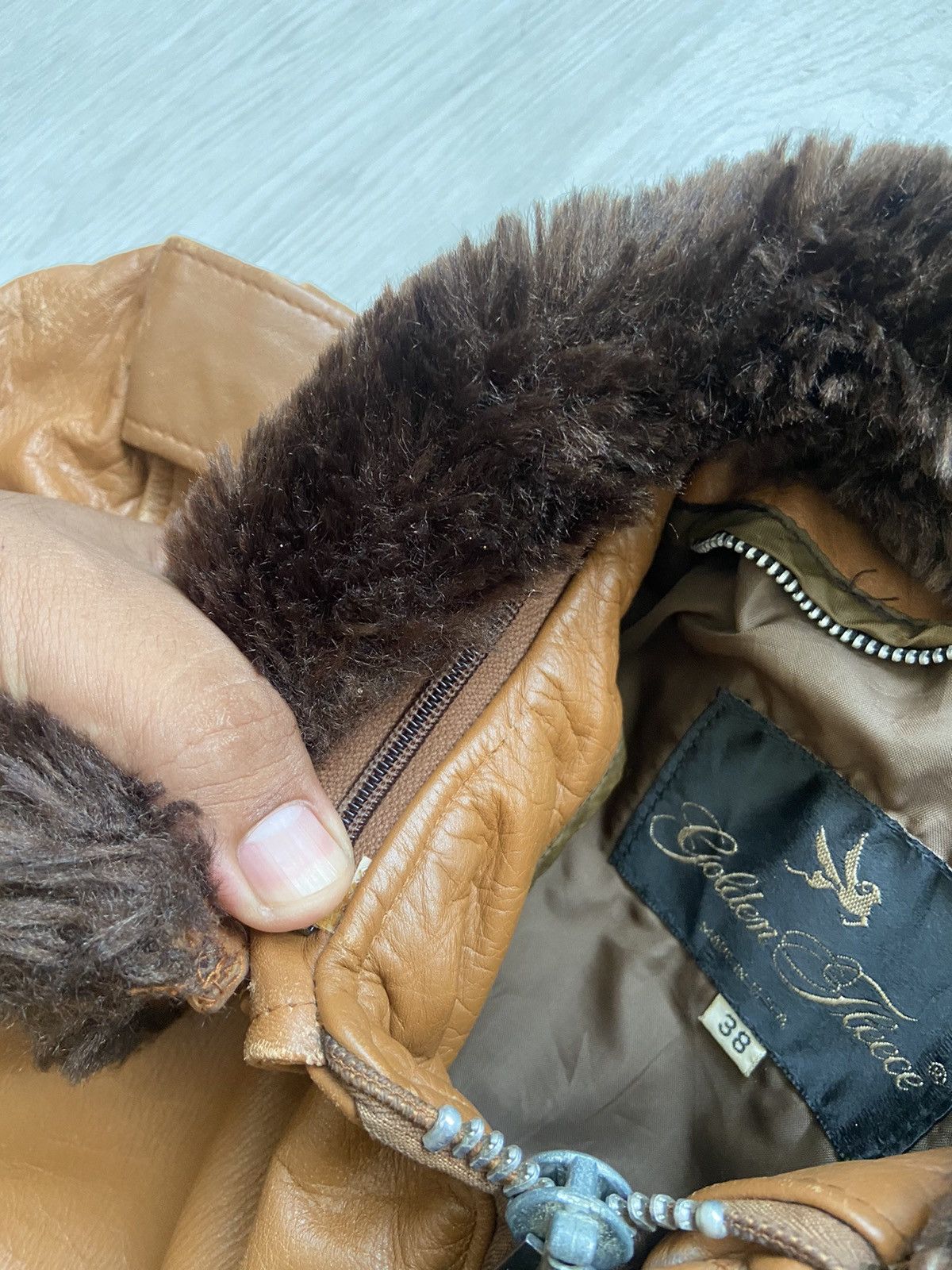 Craftsman Vintage 1970’s Golden Fleece A2 Fur Leather Jacket Size US M / EU 48-50 / 2 - 6 Thumbnail