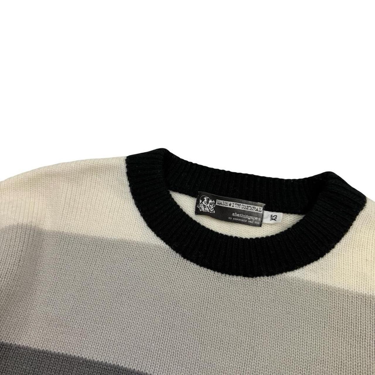 Bape Vintage Bape Striped Gradient Knit Sweatshirt - Extra Small Size US XS / EU 42 / 0 - 5 Thumbnail
