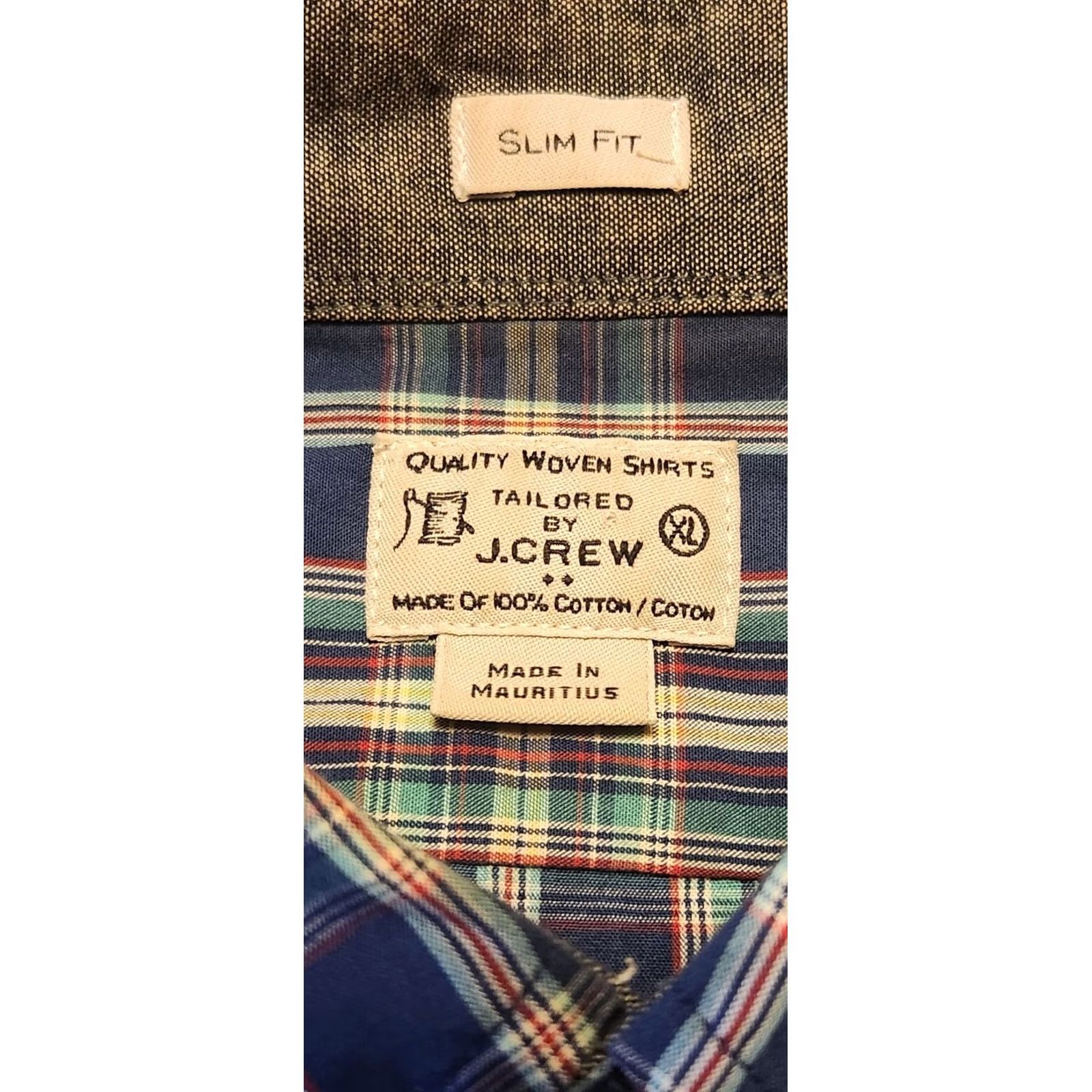 J.Crew J.Crew Button-Up Shirt Long Sleeve Plaid Cotton Oxford XL Slim Fit Mens Blue Red Size US XL / EU 56 / 4 - 3 Thumbnail