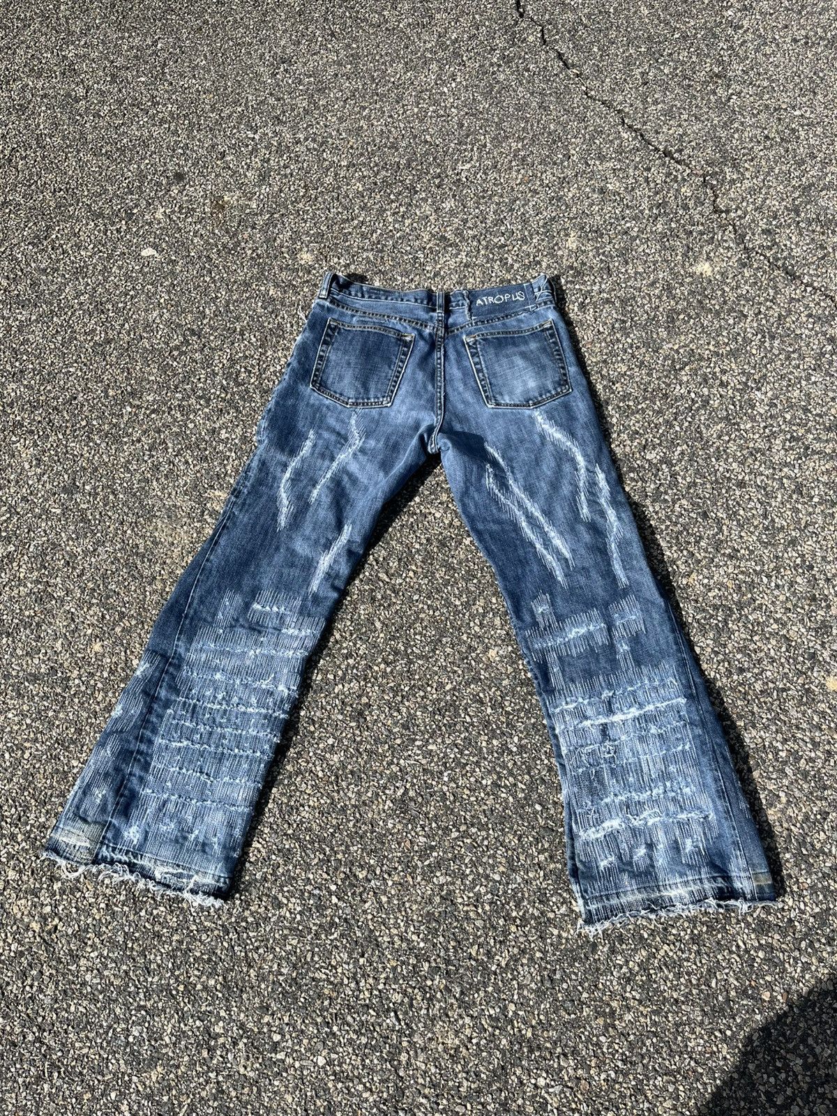 Vintage Flared&repaired denim Size US 35 - 3 Thumbnail