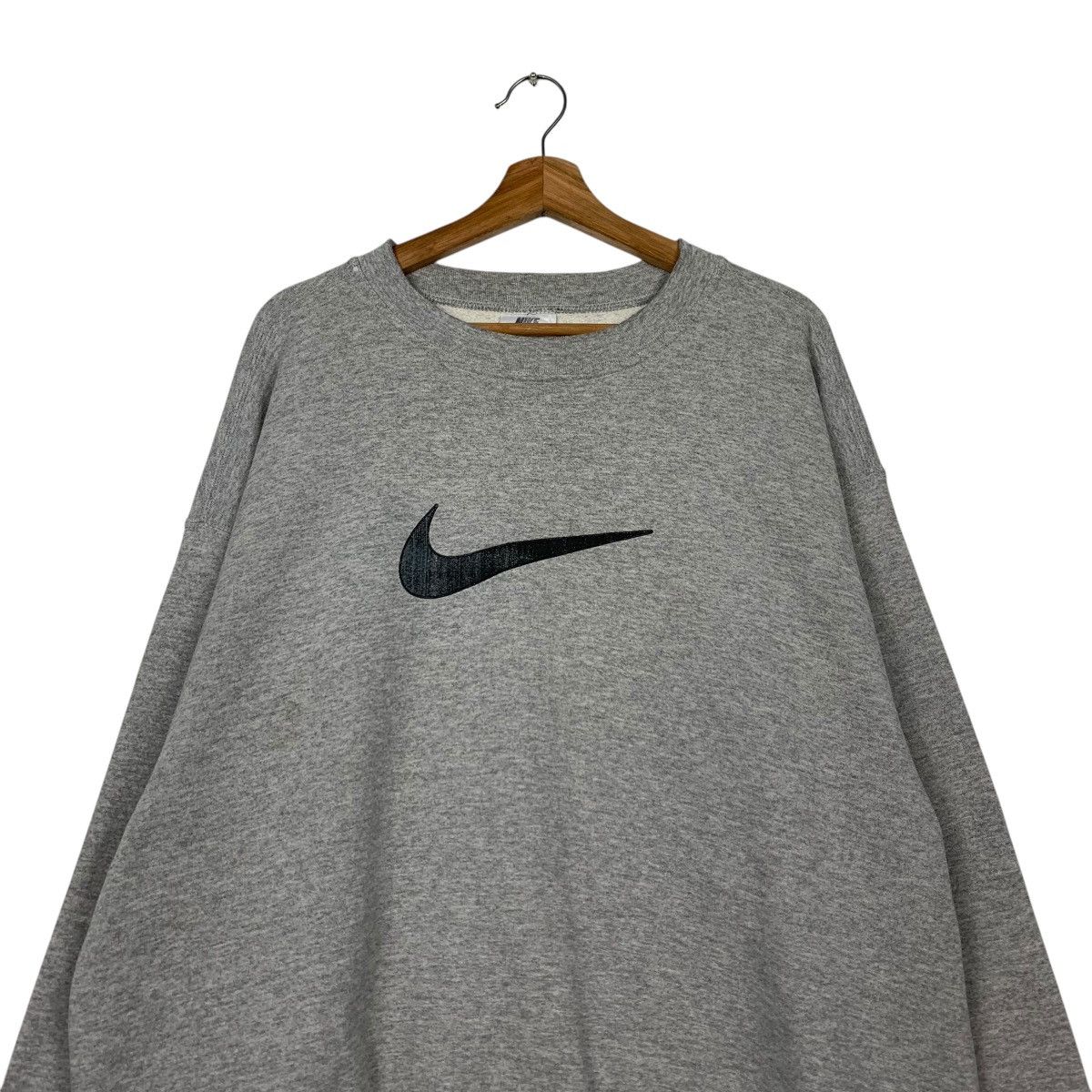 Nike 90's NIKE Center Big Swoosh Logo Sweatshirts #2268-C100 Size US XL / EU 56 / 4 - 2 Thumbnail