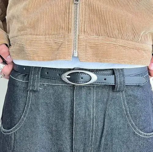 Other vintage black american western simple designer oval belt Size ONE SIZE - 1 Thumbnail