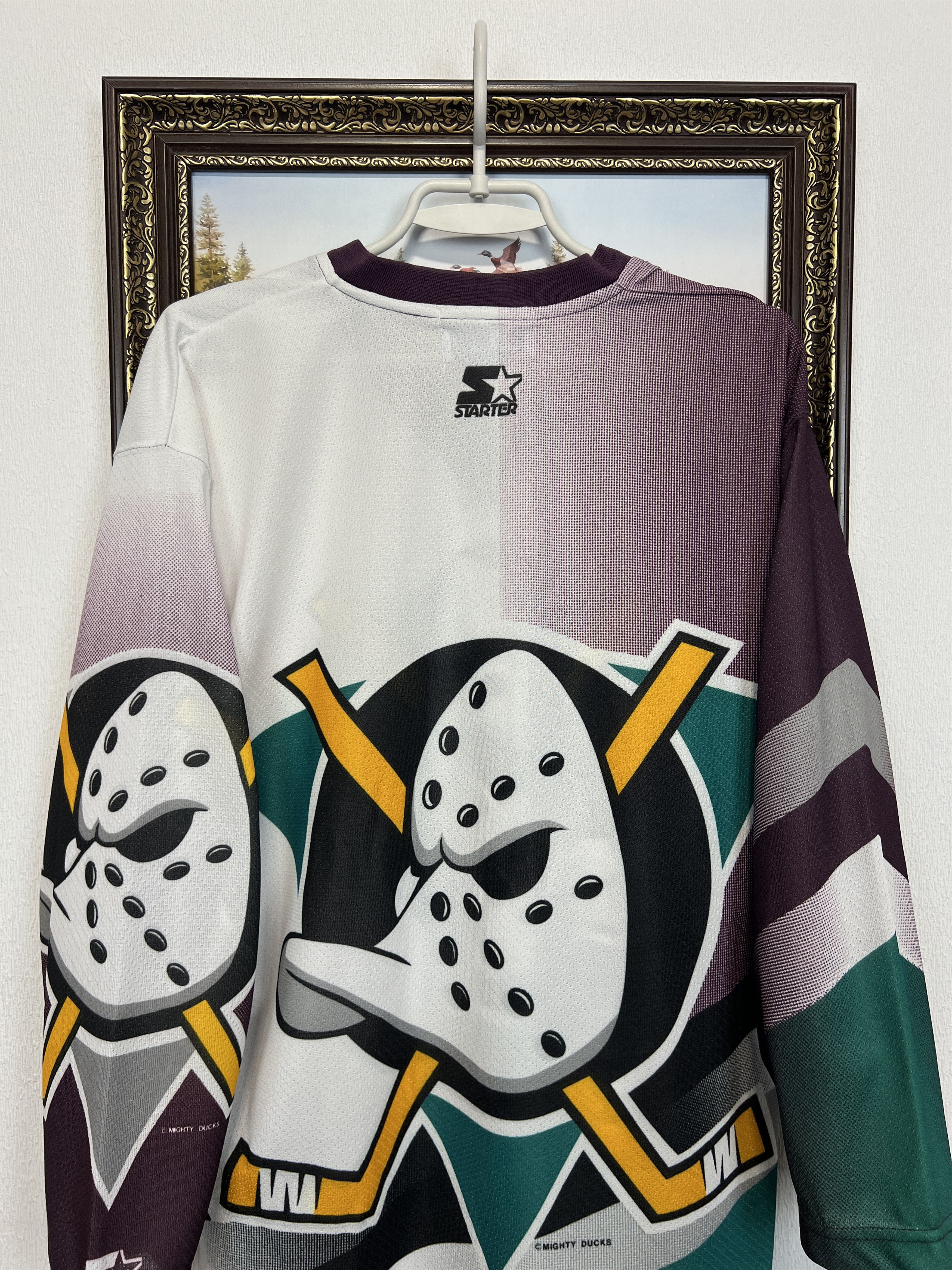 Starter Vintage 90's Anaheim Mighty Ducks Hockey Jersey NHL Trikot Size US M / EU 48-50 / 2 - 10 Thumbnail
