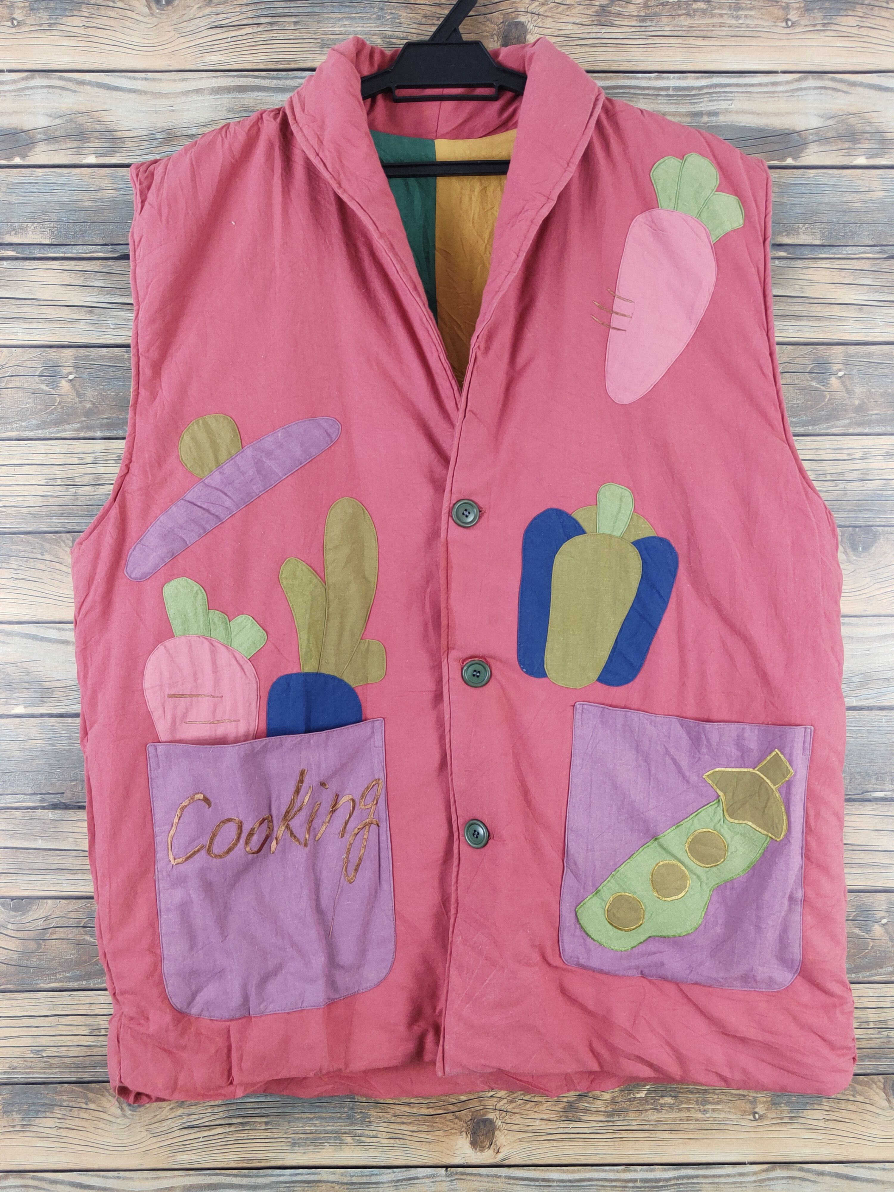 Japanese Brand × Vintage Vintage & Rare Japanese Brand Dark Pink Vests Size L / US 10 / IT 46 - 1 Thumbnail