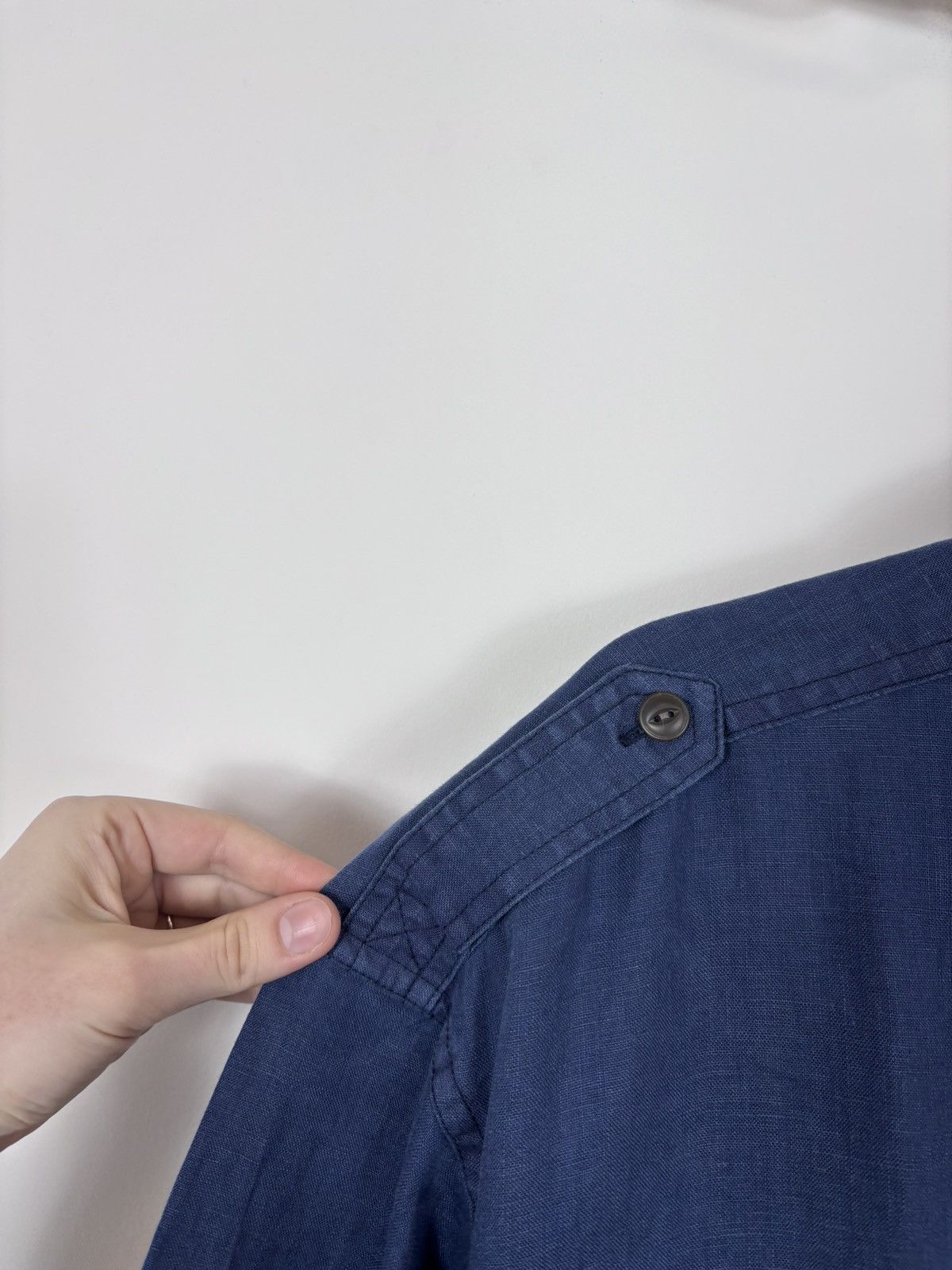 Orvis Vintage Orvis Bush Men’s Blue Linen Short Sleeve Shirt Size US XXL / EU 58 / 5 - 5 Thumbnail