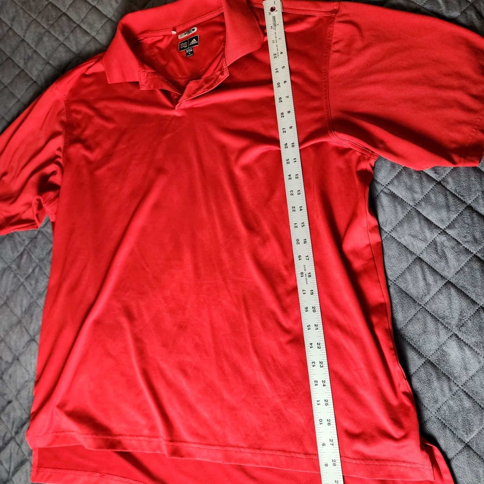 Adidas ADIDAS Polo Shirt Solid Red ClimaLite Moisture Wicking Short Sleeve XL Golf Men Polo Red XL Climalite Golf Mens Size US XL / EU 56 / 4 - 4 Thumbnail