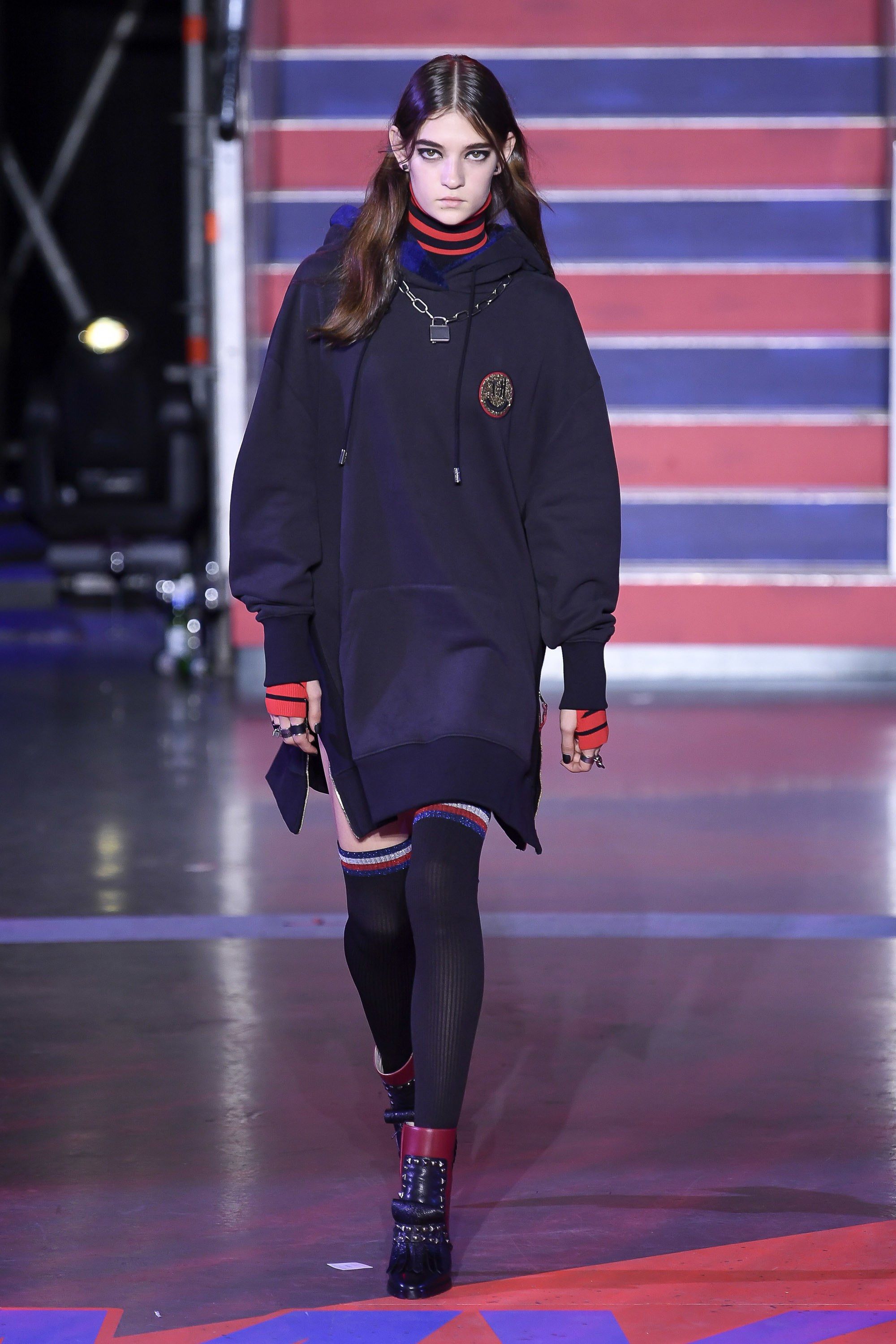 Tommy Hilfiger TOMMY HILFIGER COLLECTION Rock printed boyfriend hoodie Size S / US 4 / IT 40 - 1 Thumbnail