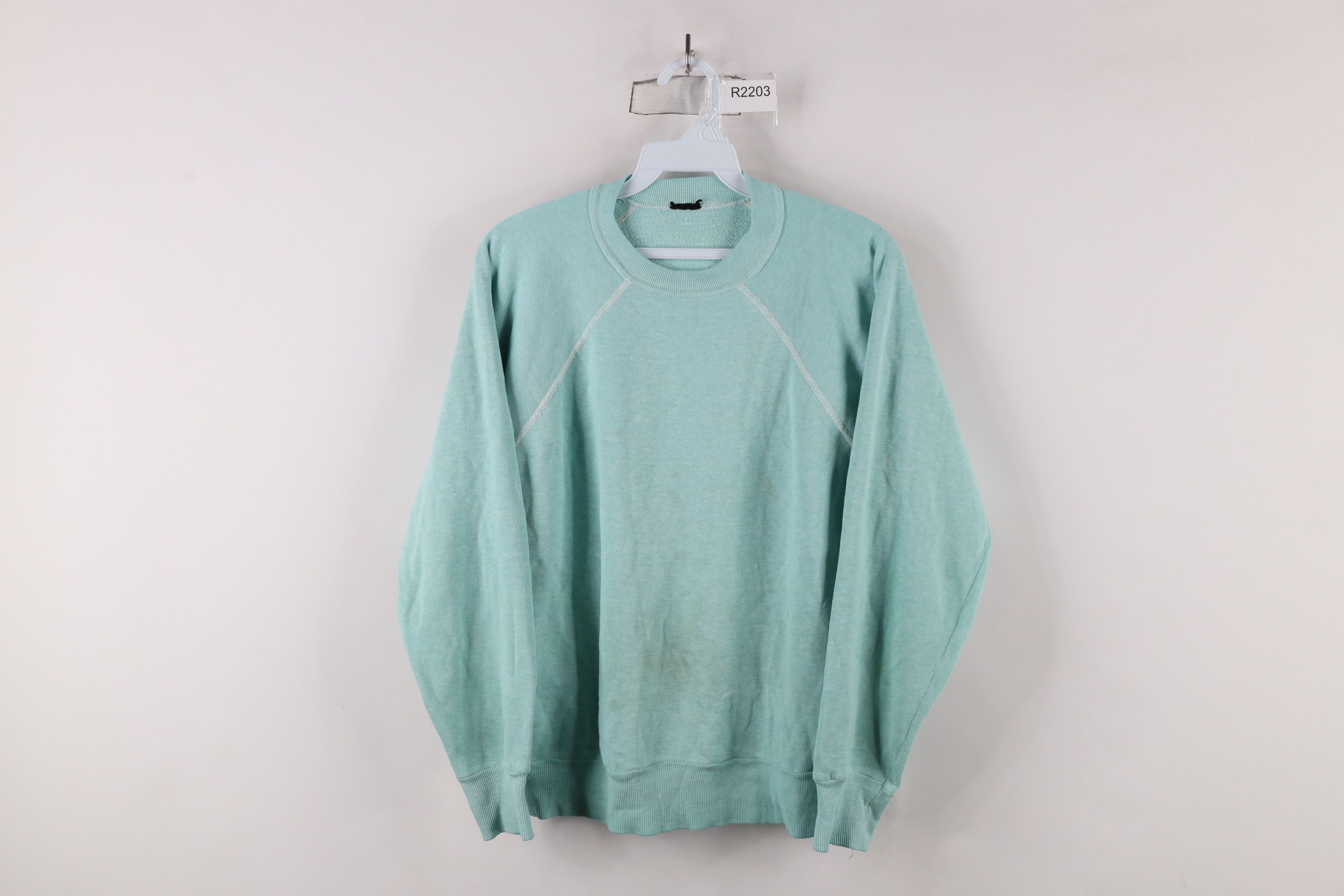 Vintage Vintage 70s Streetwear Blank Raglan Sweatshirt USA Size L / US 10 / IT 46 - 1 Thumbnail