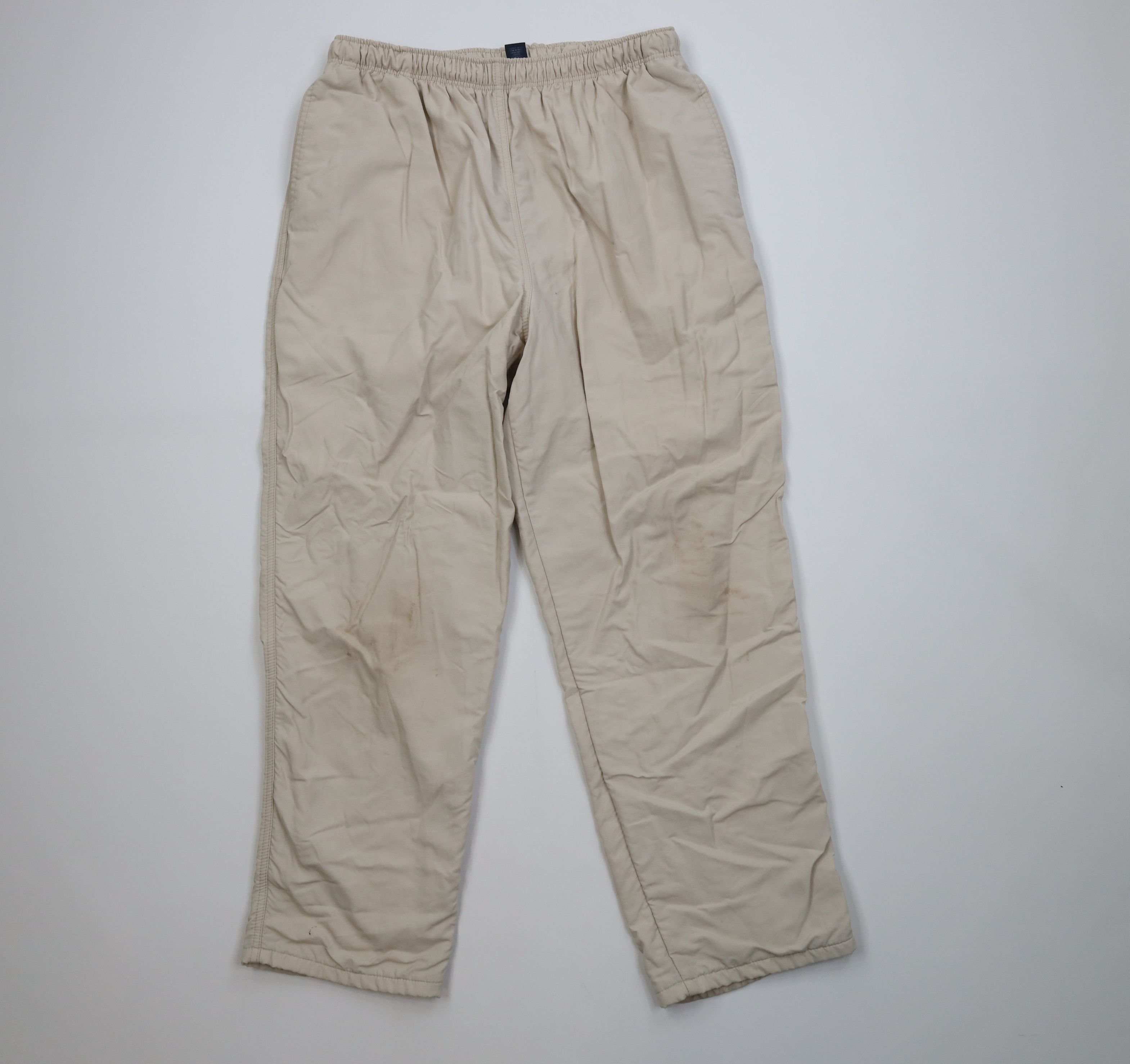 Lands' End Vintage 90s Lands End Lined Windbreaker Pants Beige USA Size 38" / US 16 / IT 52 - 1 Thumbnail