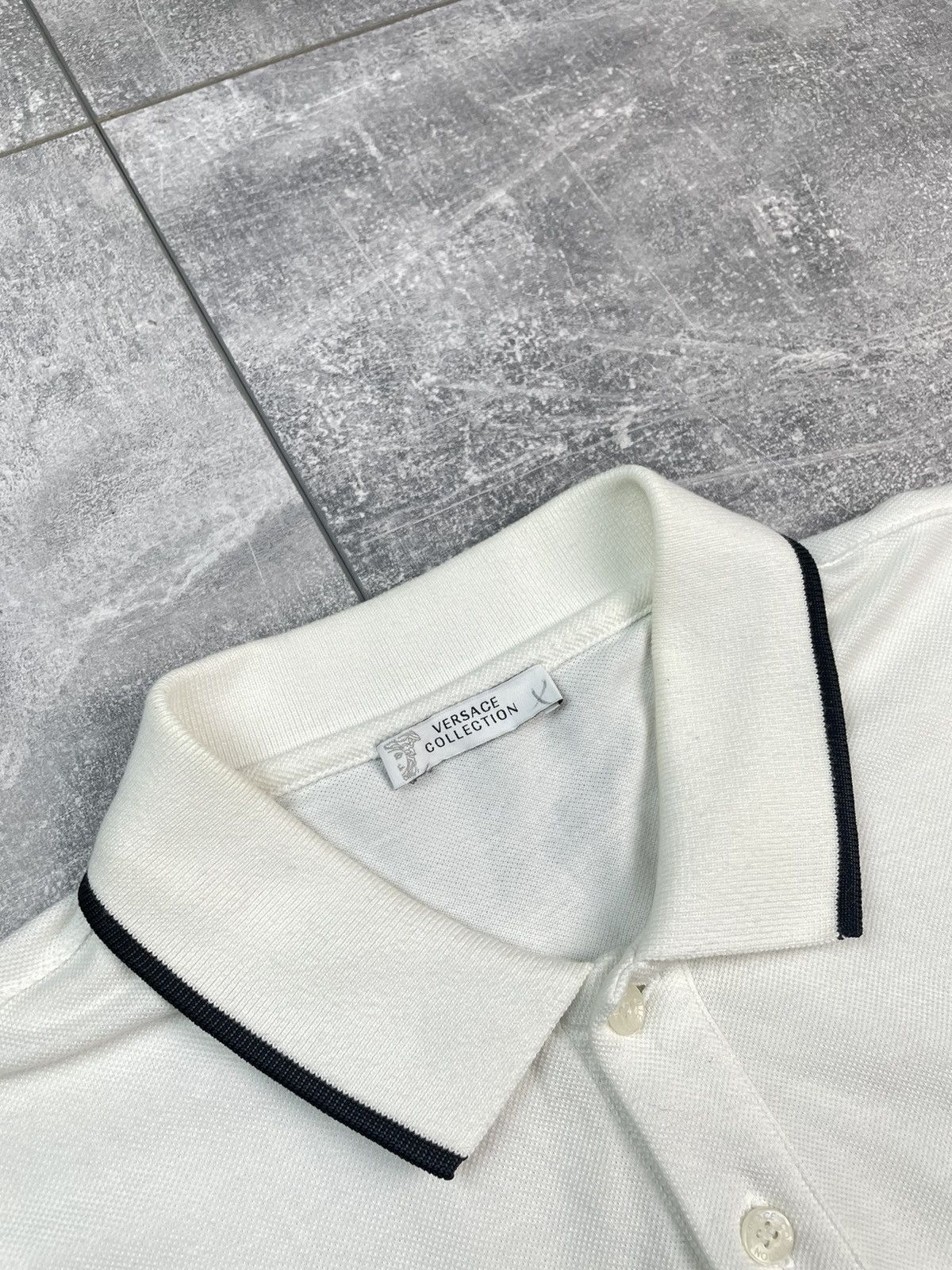 Versace × Versace Jeans Couture Versace Collection Polo T-shirt White Size US XL / EU 56 / 4 - 3 Thumbnail