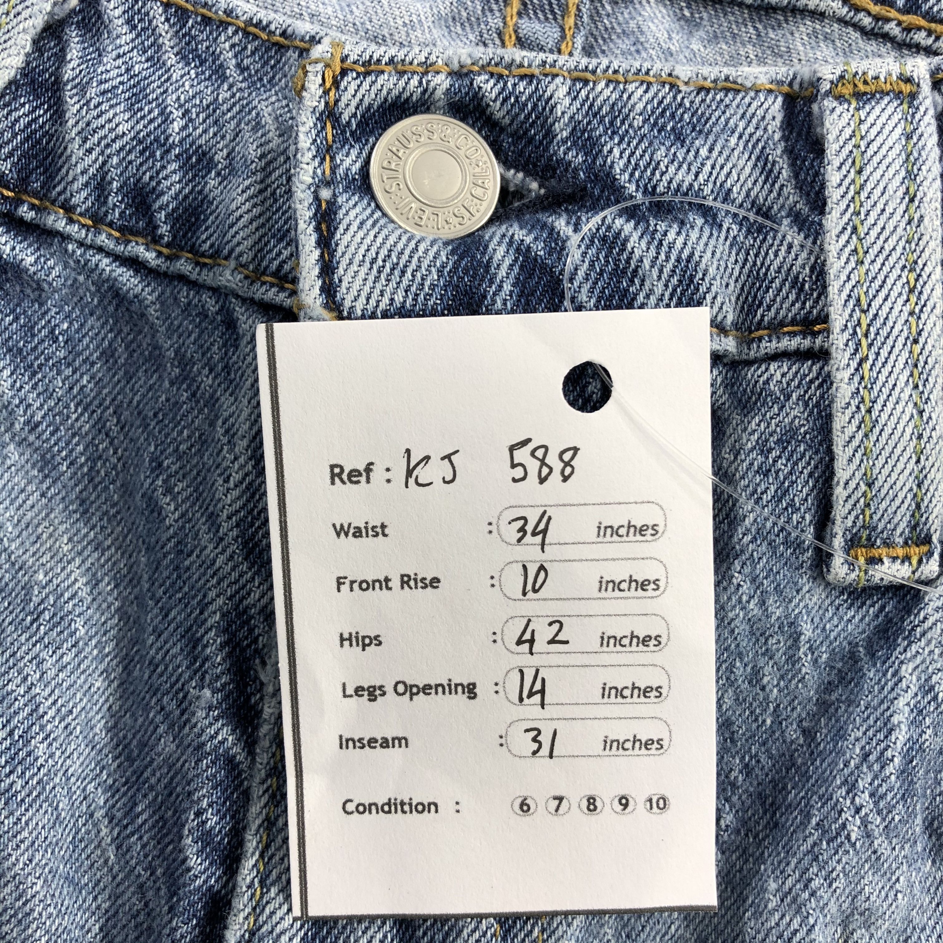 Levi's Vintage Levis 502 Jeans Medium Wash Denim KJ588 Size US 32 / EU 48 - 13 Thumbnail