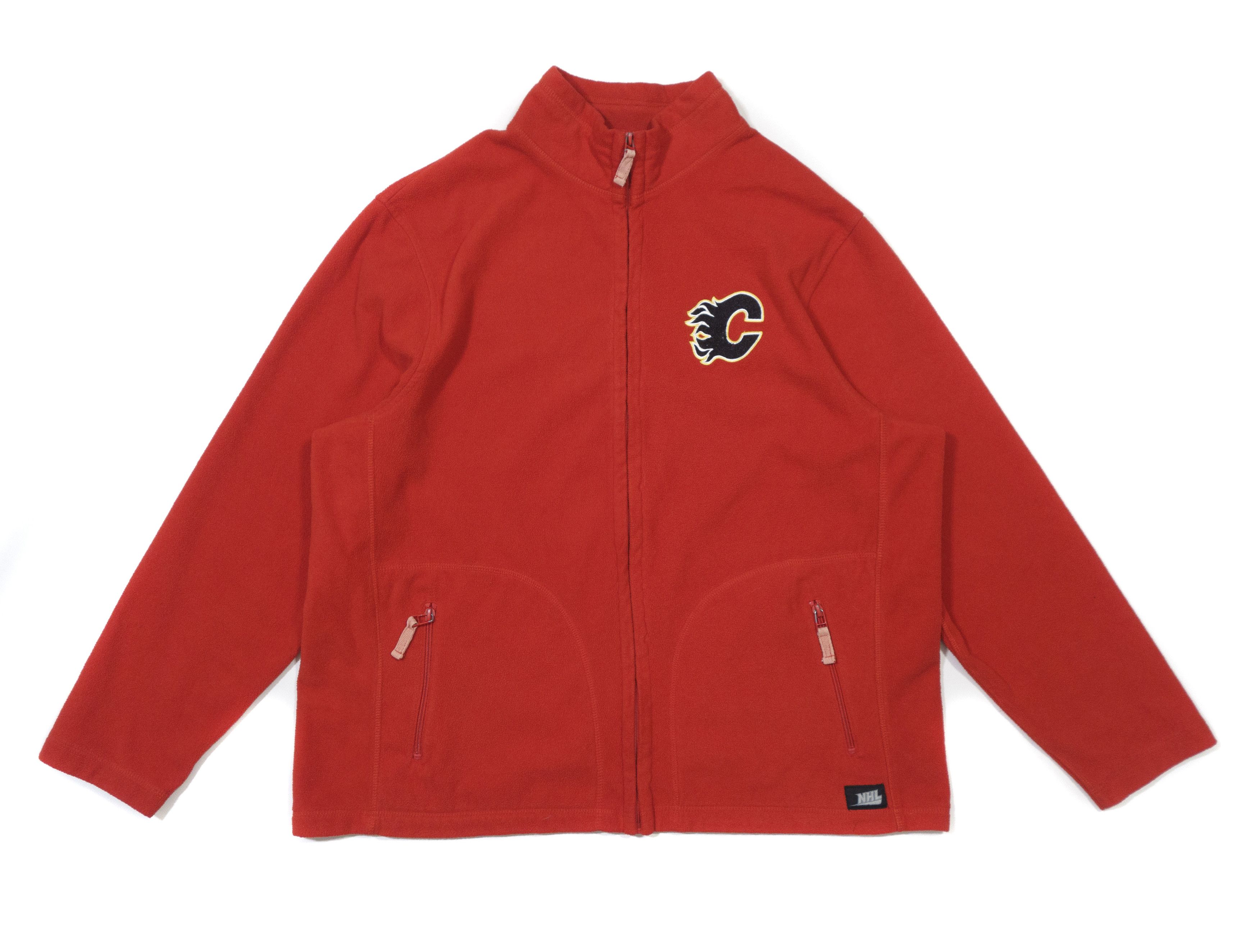 NHL 00S Calgary Flames Fleece Jacket Size US L / EU 52-54 / 3 - 1 Thumbnail