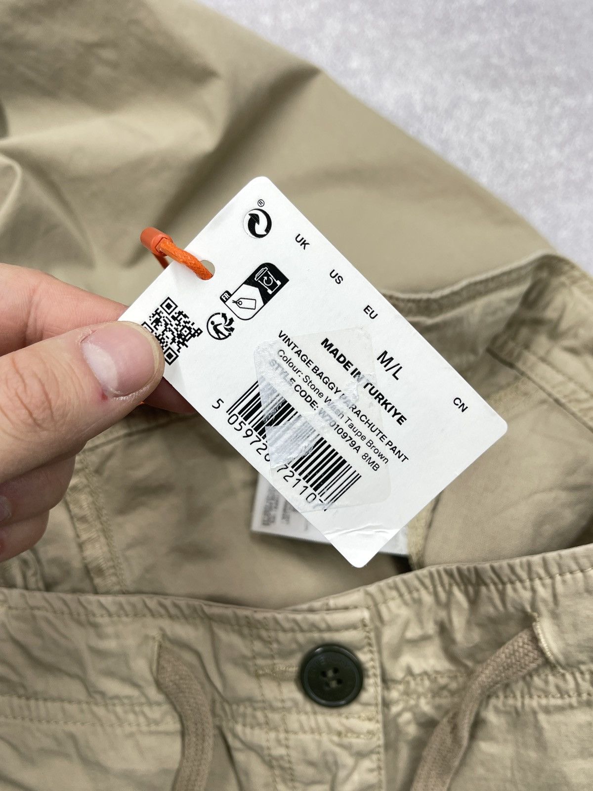 Superdry New Vintage SuperDry Baggy Parachute Cargo Pants Beige Size 28" / US 6 / IT 42 - 16 Thumbnail