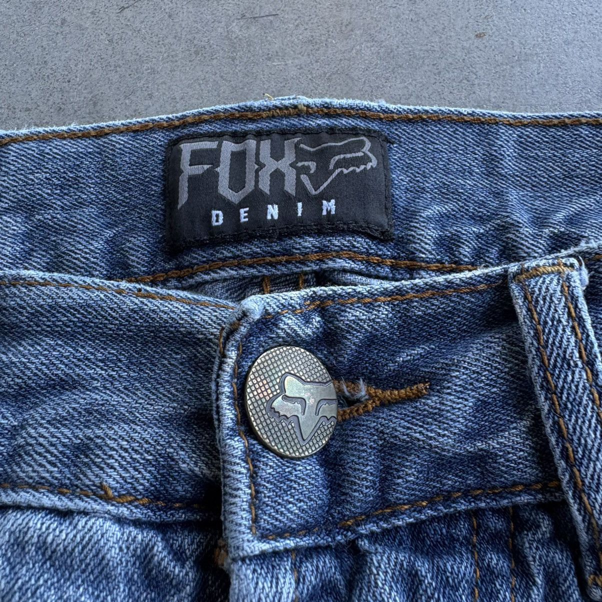 Fox Racing Y2K Fox Racing 32x32 Duster Style Denim Jeans blue Baggy Size US 32 / EU 48 - 6 Thumbnail