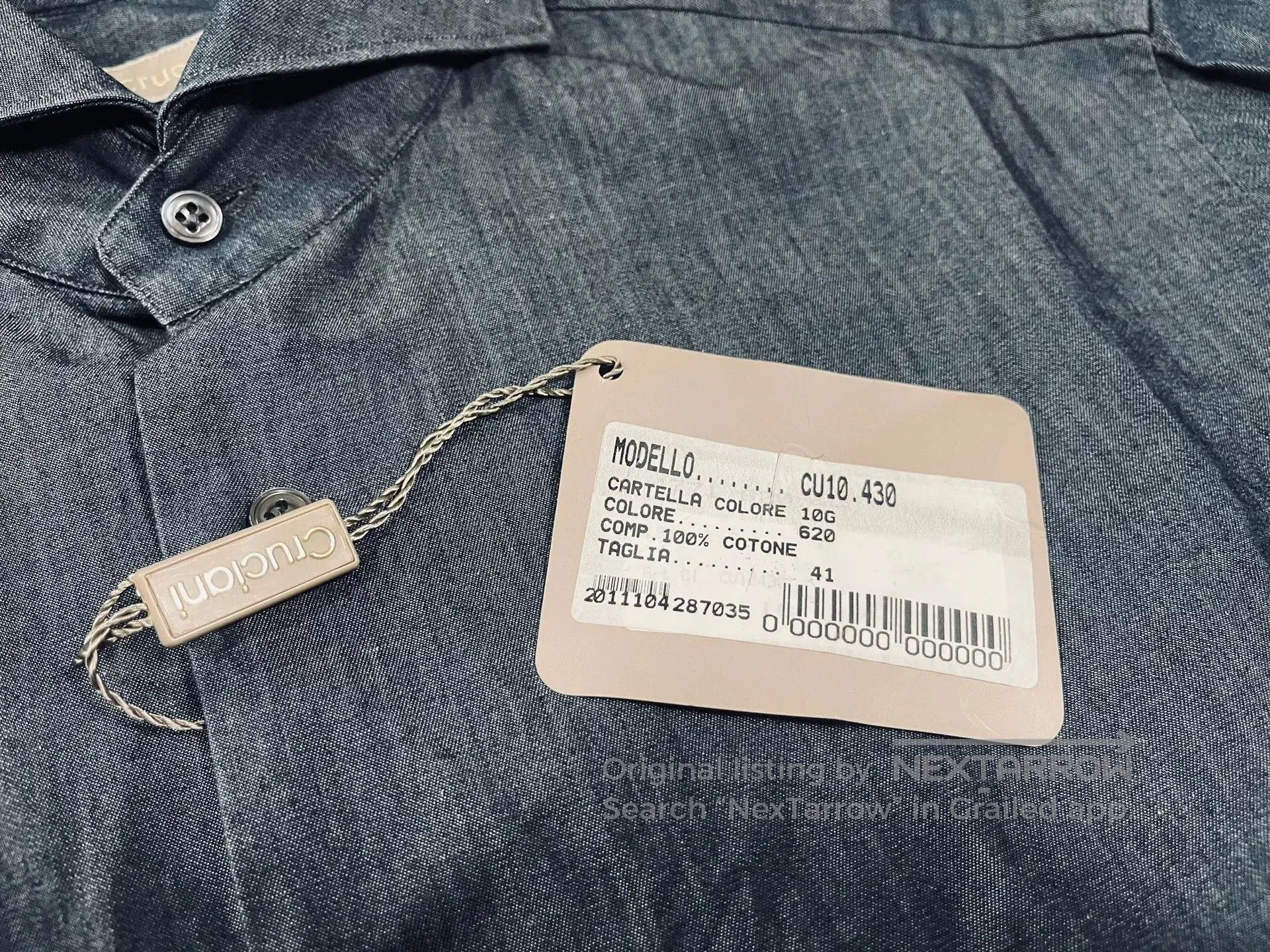 Cruciani Cruciani French Collar Denim Shirt. Size US M / EU 48-50 / 2 - 2 Thumbnail