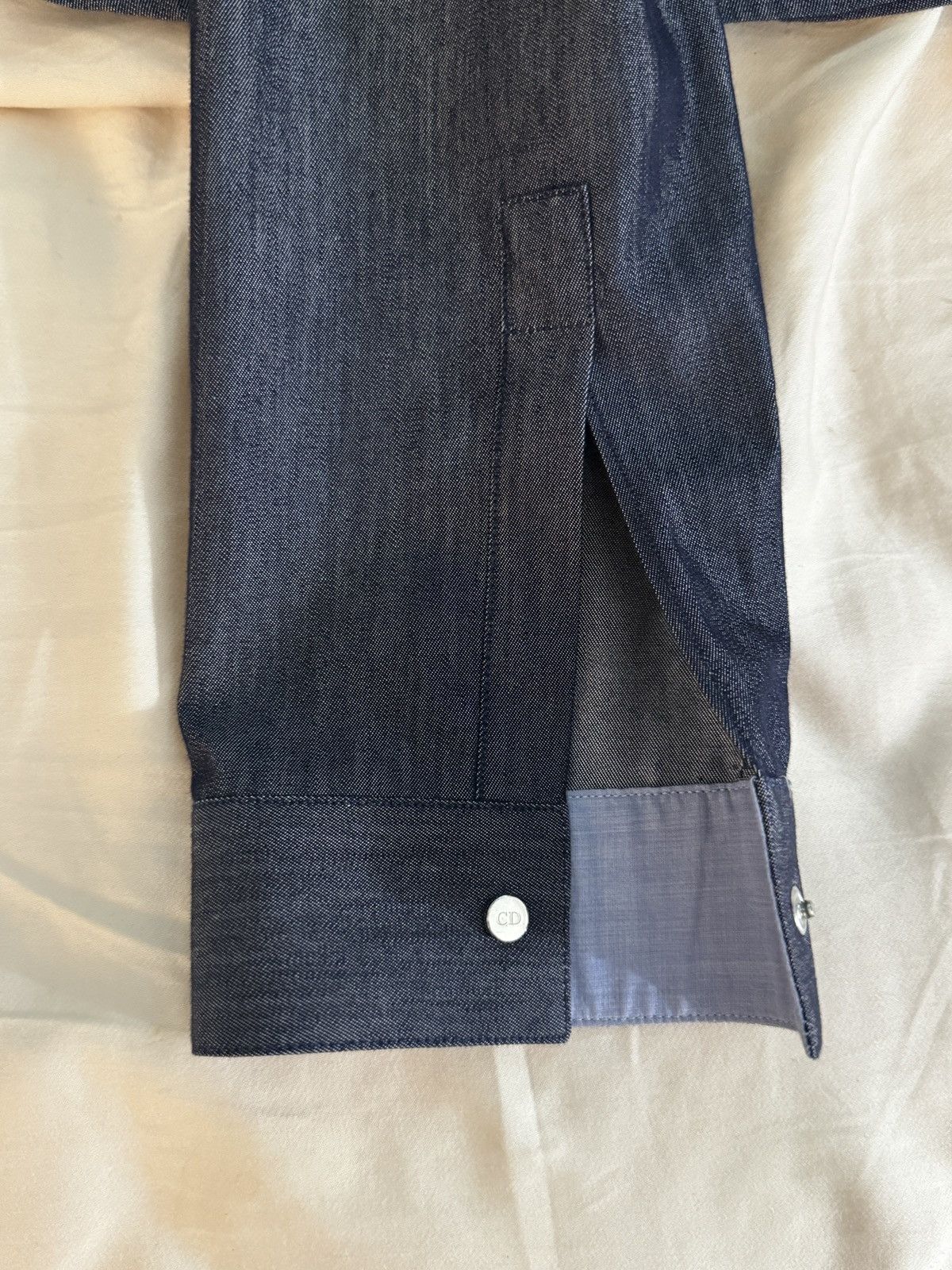 Dior Dior Cotton & Silk Blend Navy Shirt (Hedi Slimane) Size US S / EU 44-46 / 1 - 9 Thumbnail