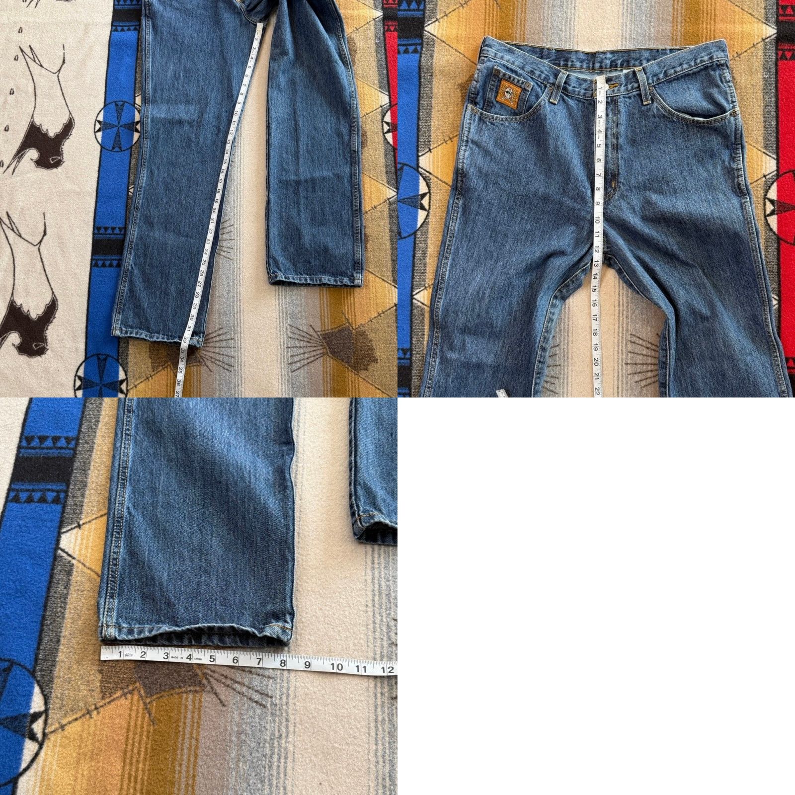 Denime Cinch Jeans Men’s Denim Blue 35x32 Straight Leg Cowboy Western Wear Regular Size Men Color Blue Pattern Solid Inseam 32 Size US 35 - 8 Thumbnail