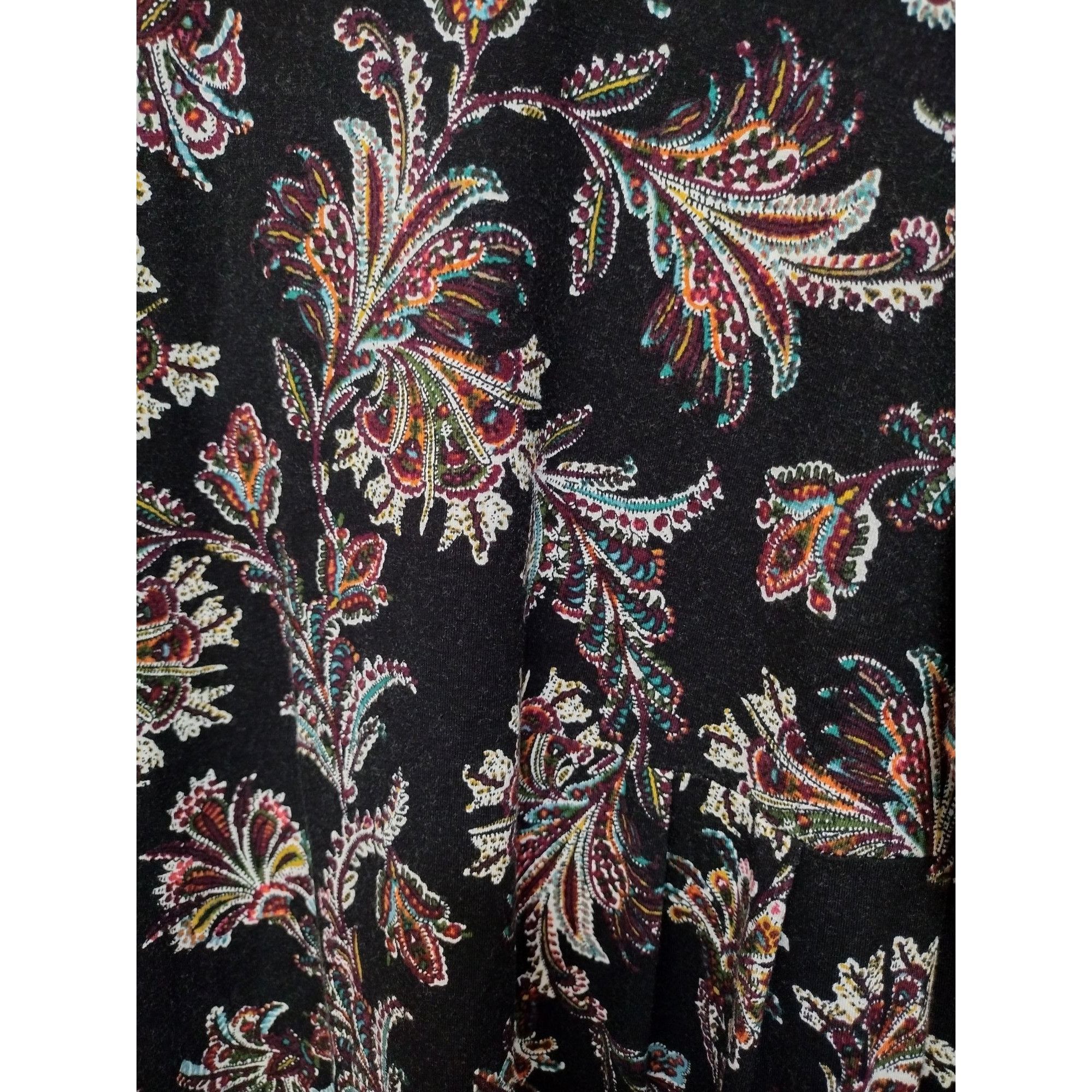 J. Jill J. Jill Wearever Collection Floral Dress XL Petite, Black, 3 Size XL / US 12-14 / IT 48-50 - 8 Thumbnail