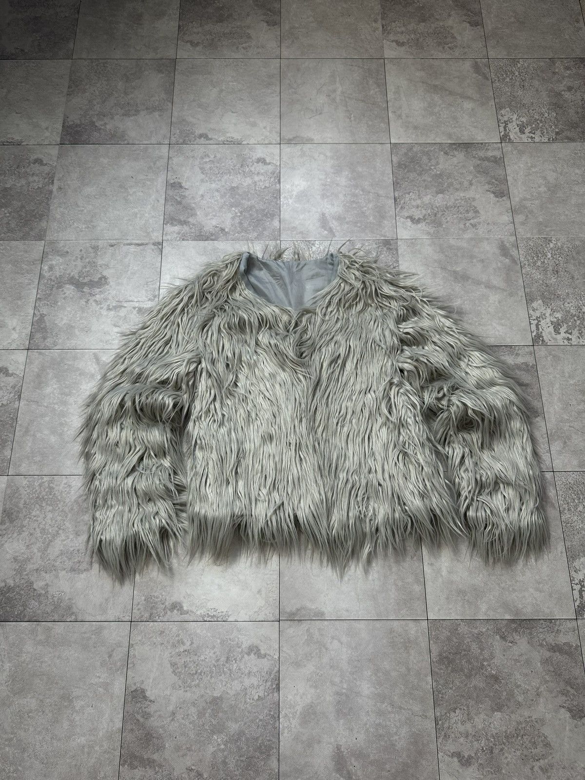 If Six Was Nine Opium Fuzzy Cropped Knit Cardigan Rick Owens Vibe Y2K Jacket Size M / US 6-8 / IT 42-44 - 1 Thumbnail
