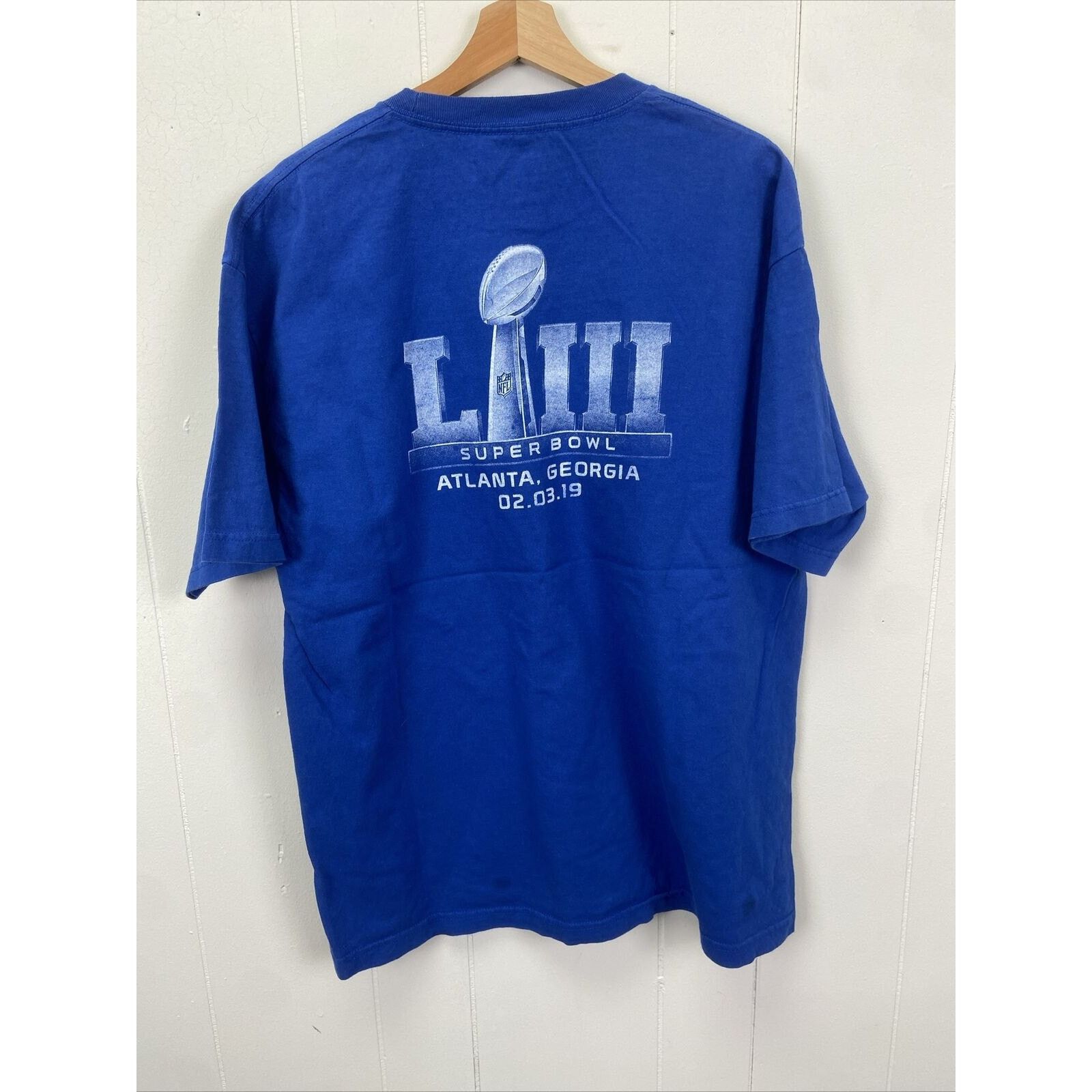 NFL Super Bowl LIII Atlanta Georgia Rams Vs Patriots T-Shirt XL Size US XL / EU 56 / 4 - 4 Thumbnail