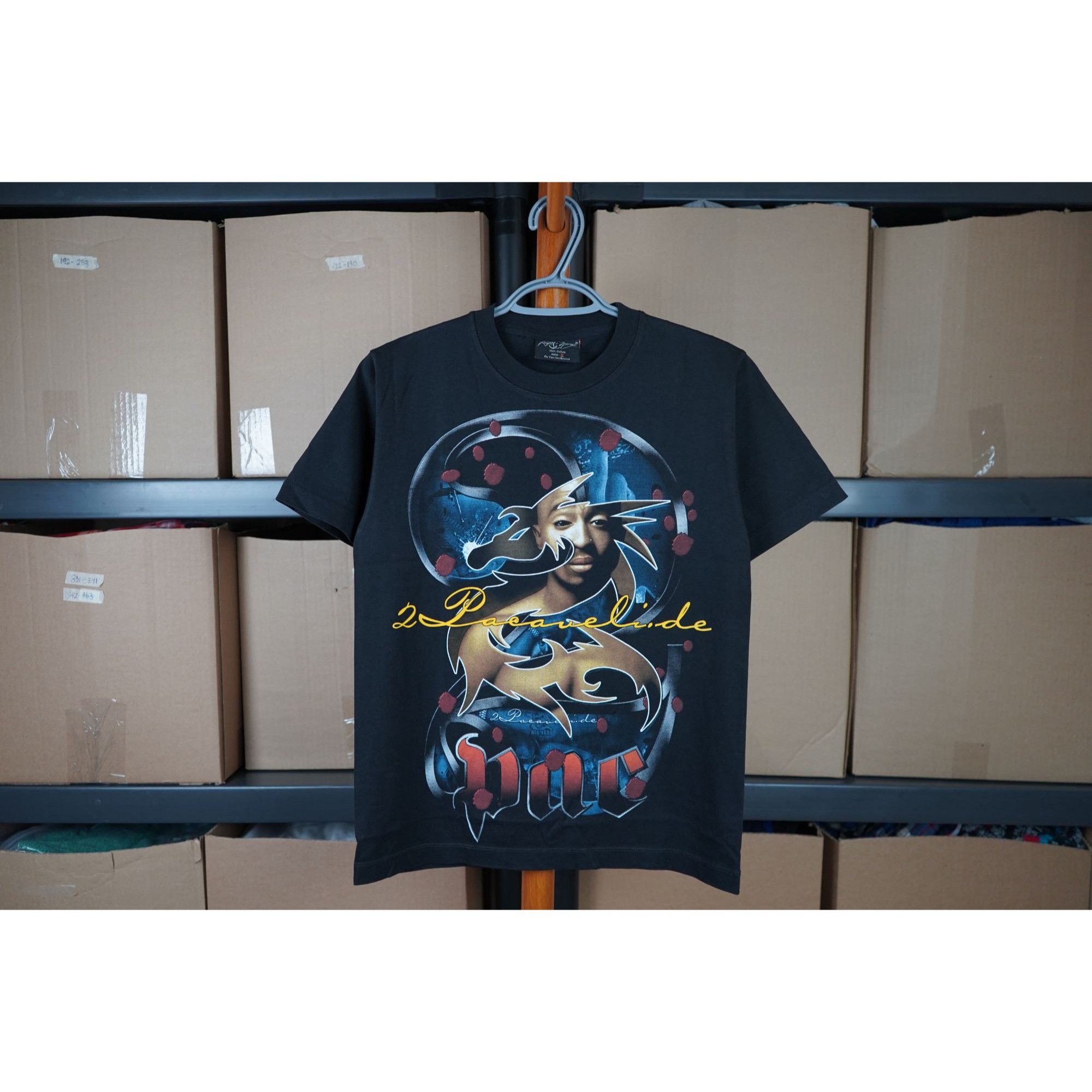 Rap Tees Tupac Tshirt Black Double-Sided Men's S Boxy Fit #458 Size US S / EU 44-46 / 1 - 1 Thumbnail