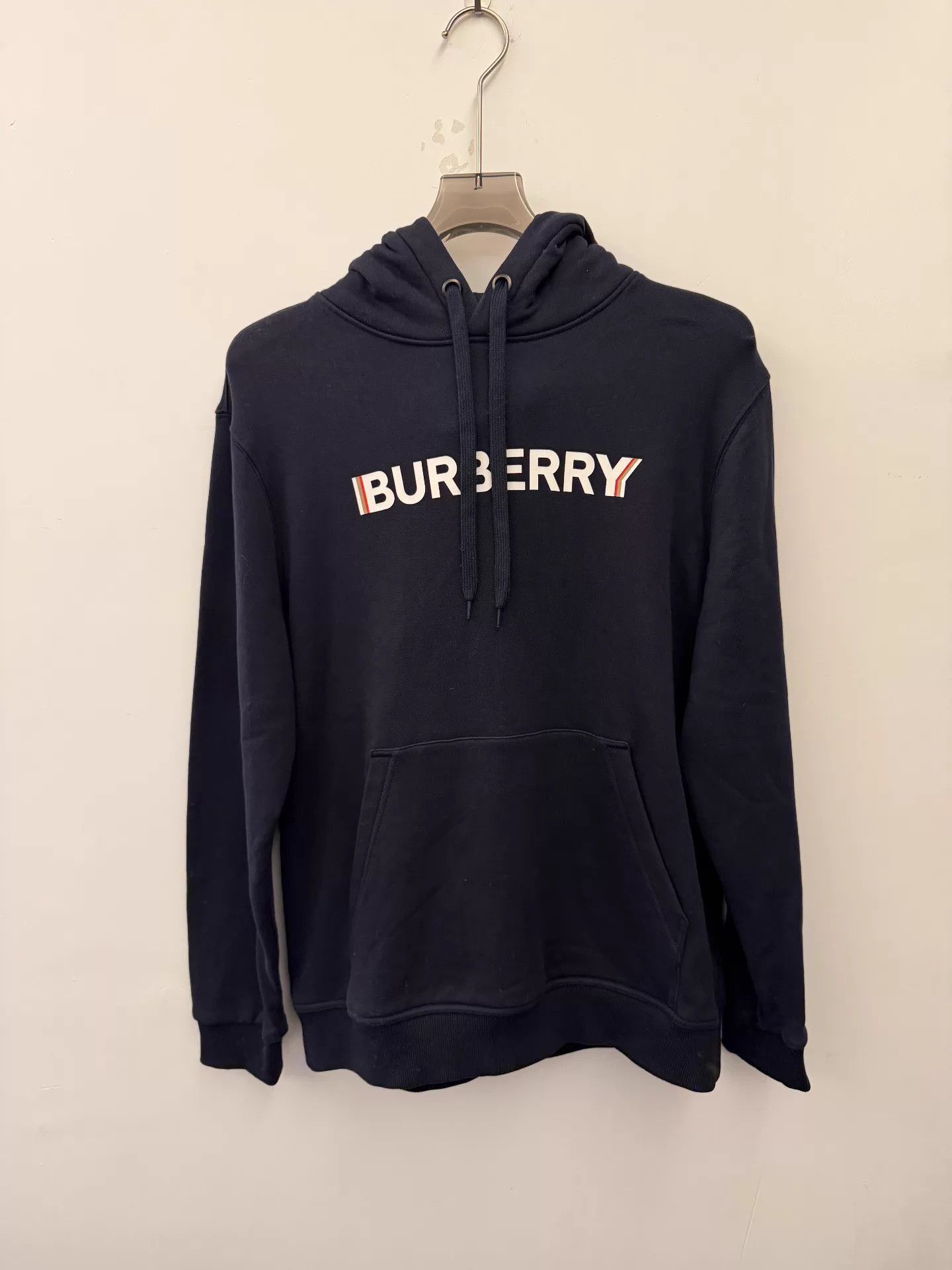 Burberry Black Logo Print Hoodie with Drawstring Size US M / EU 48-50 / 2 - 1 Thumbnail