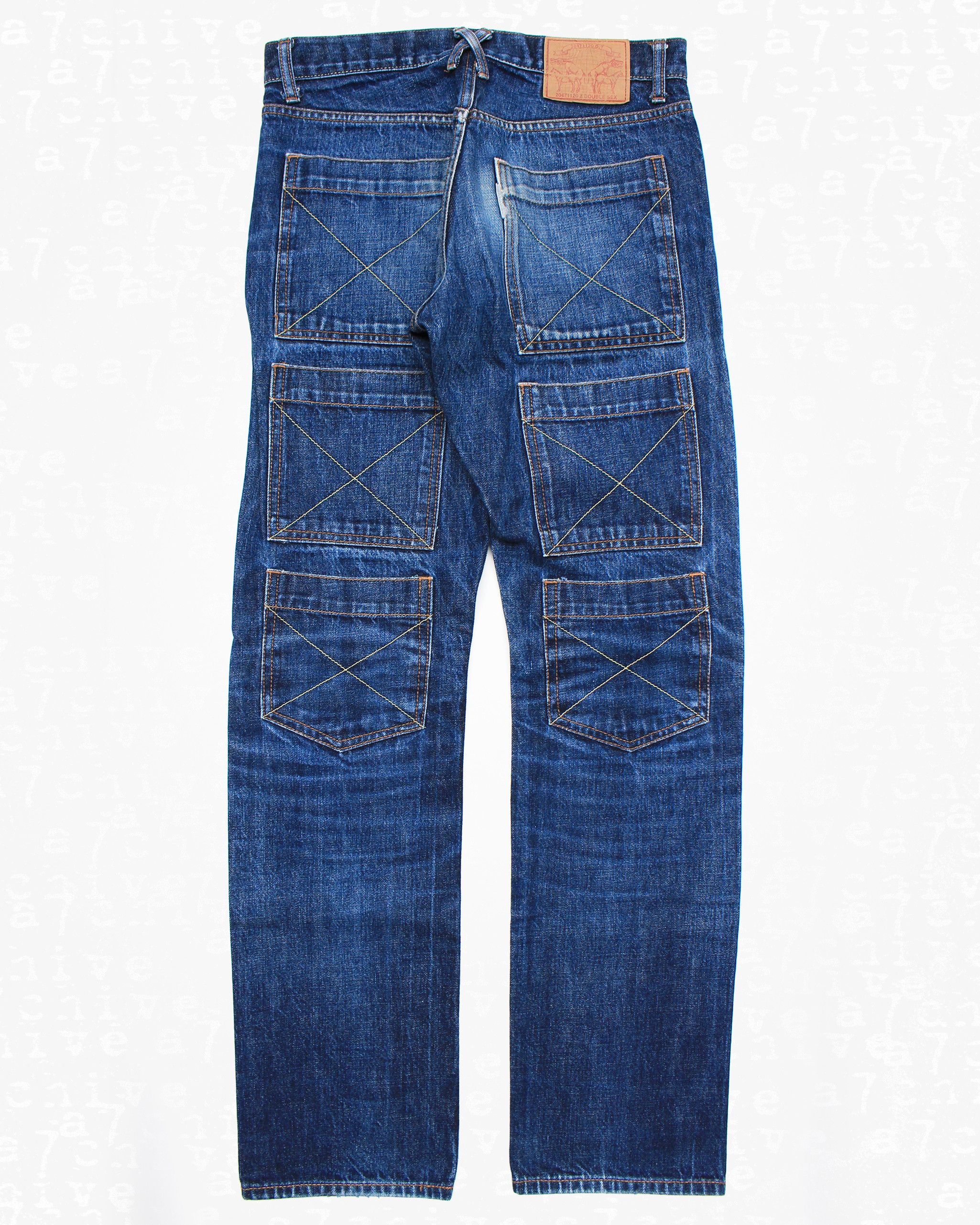 image of 20471120 ‘Double Sex’ Denim Pants in Blue, Men's (Size 29)