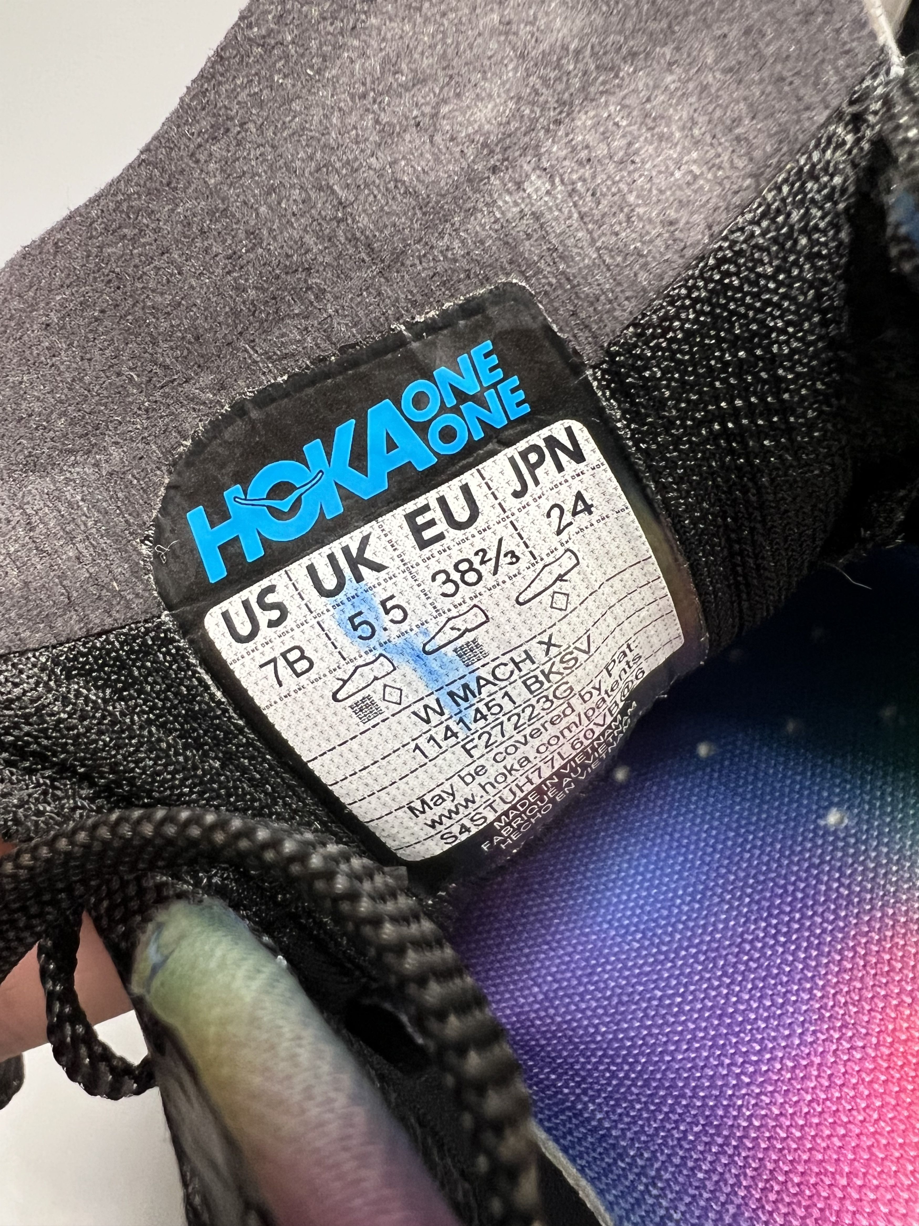 Hoka 7B Hoka One One Mach X "Black Rainbow" Women's Running Shoes Size US 7 / IT 37 - 18 Thumbnail