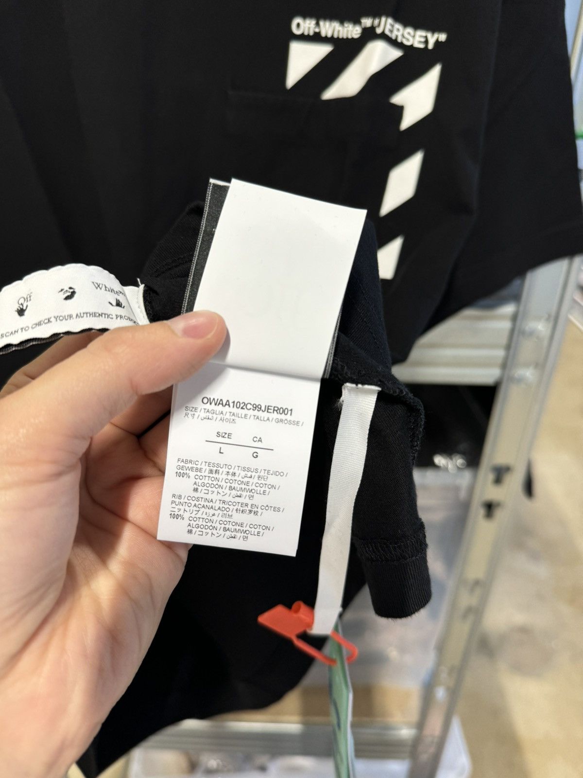 Off-White Off-White Logo Printed T-Shirt NEW 450$ Size US L / EU 52-54 / 3 - 7 Thumbnail