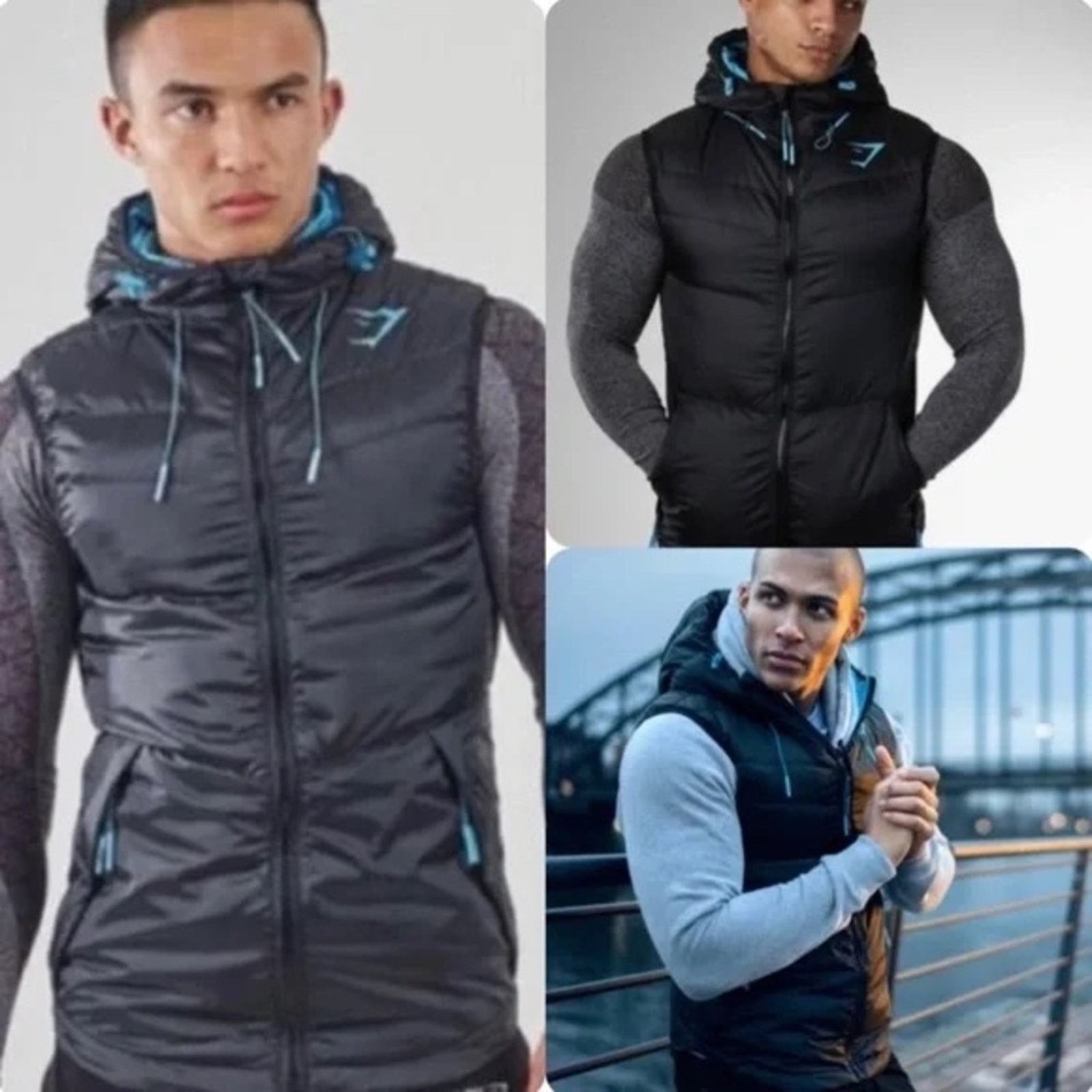 Gymshark Gymshark Original FullZip Hooded Puffer Vest Mens Large Size US L / EU 52-54 / 3 - 1 Thumbnail