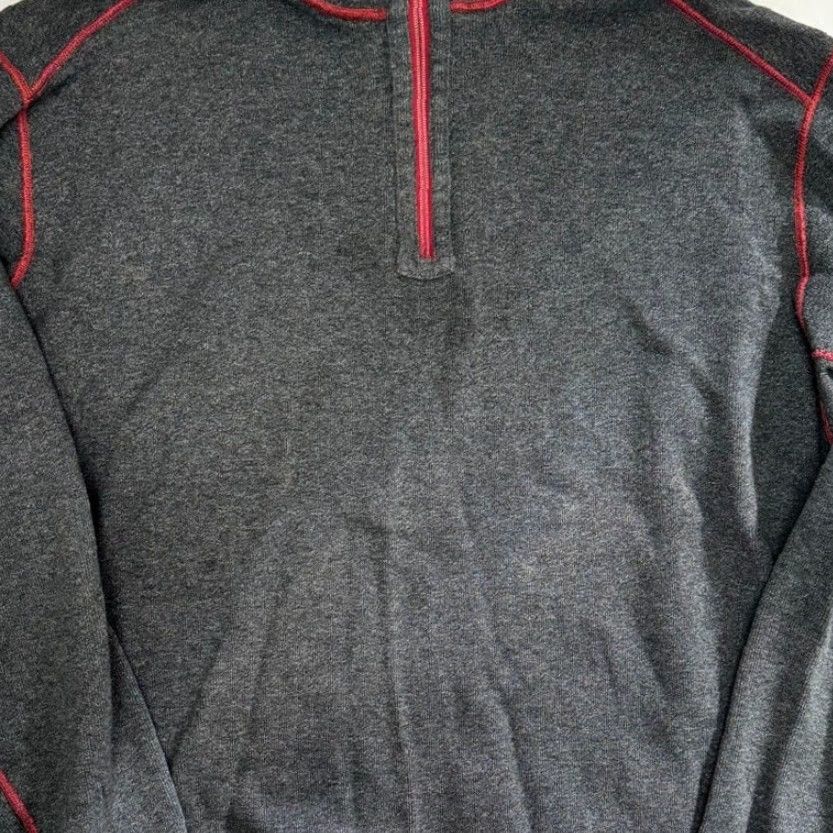 Tommy Bahama Tommy Bahama Sweatshirt Mens XL Gray Burgundy Flipshore Reversible Quarter Zip Shirt Size US XL / EU 56 / 4 - 5 Thumbnail