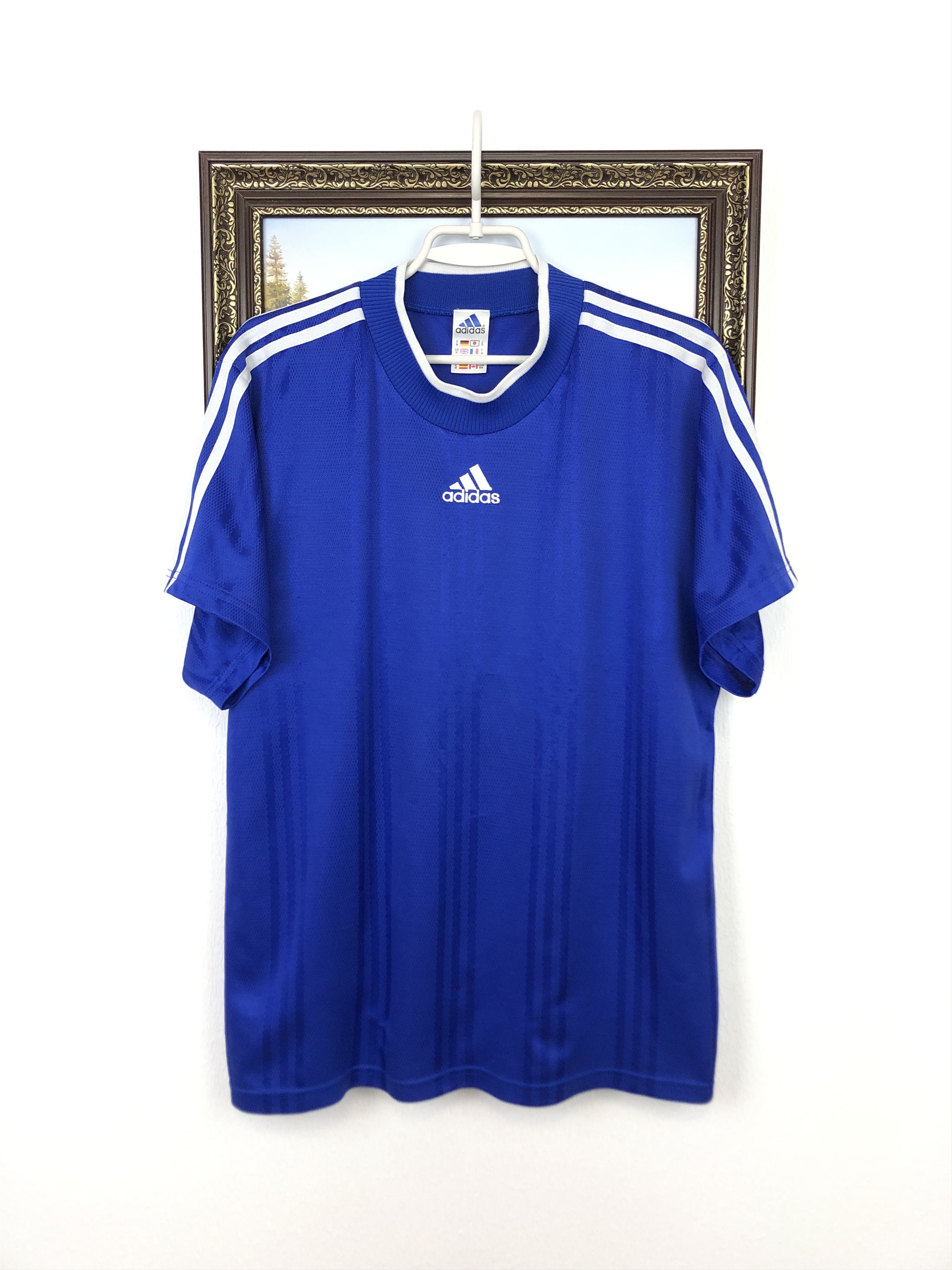 Adidas Vintage 90's Adidas Football Template Shirt Soccer Tee Size US M / EU 48-50 / 2 - 1 Thumbnail