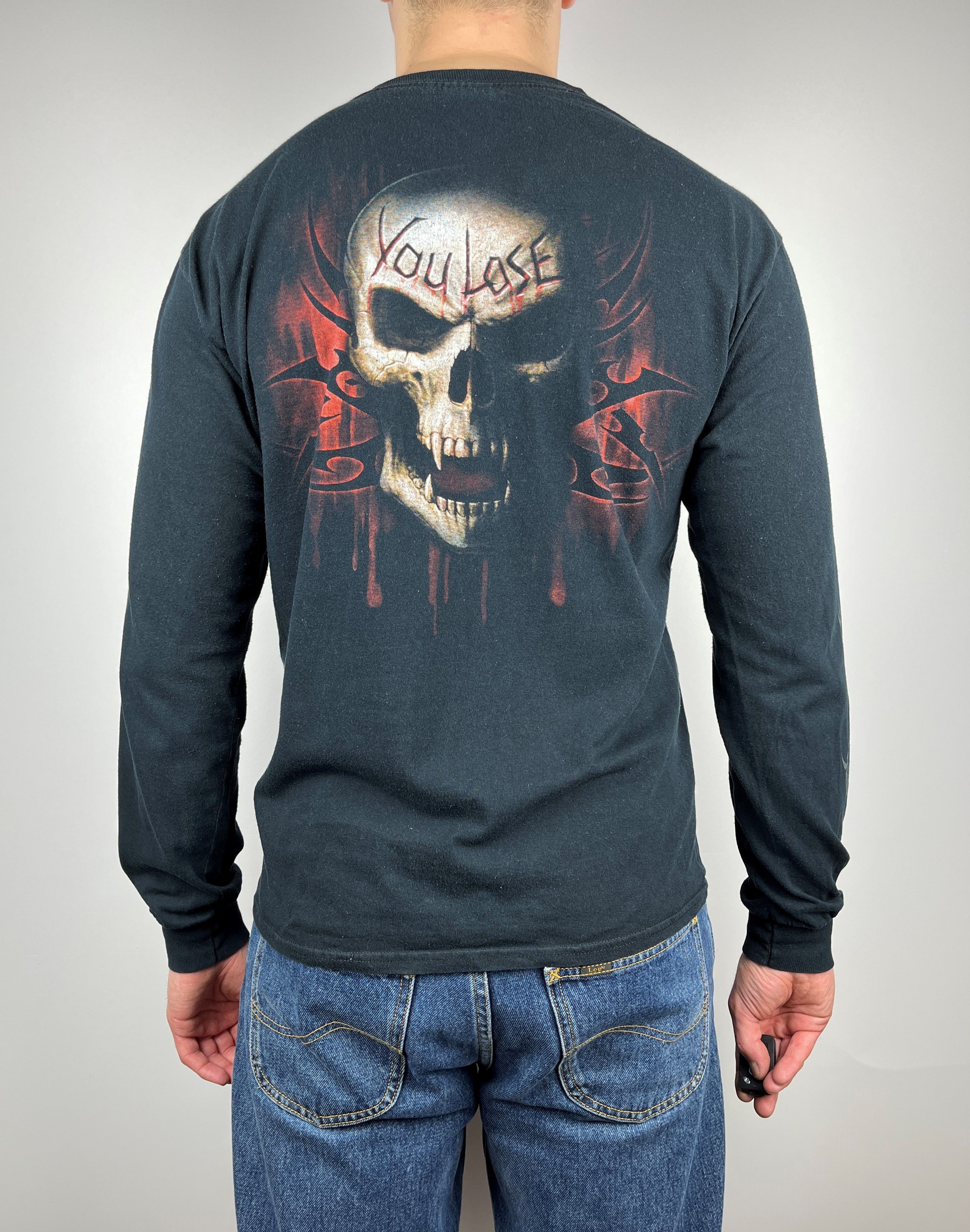Gildan Grim Reaper Skull Game Over Gildan Long Sleeve T-shirt Size US M / EU 48-50 / 2 - 11 Thumbnail