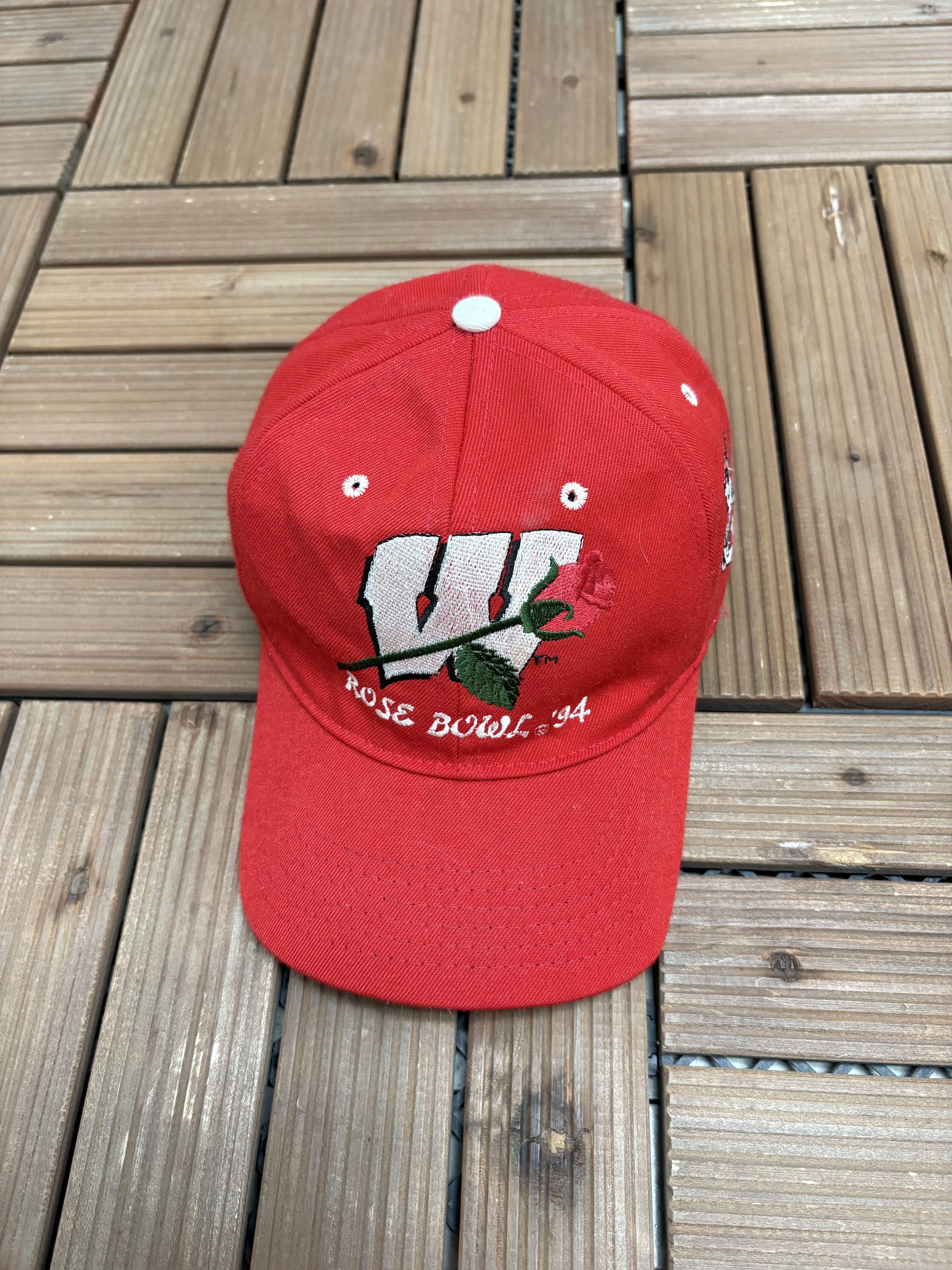 Vintage Wisconsin Badgers Rose Bowl 1994 Vintage Snap Back Hat Size ONE SIZE - 1 Thumbnail