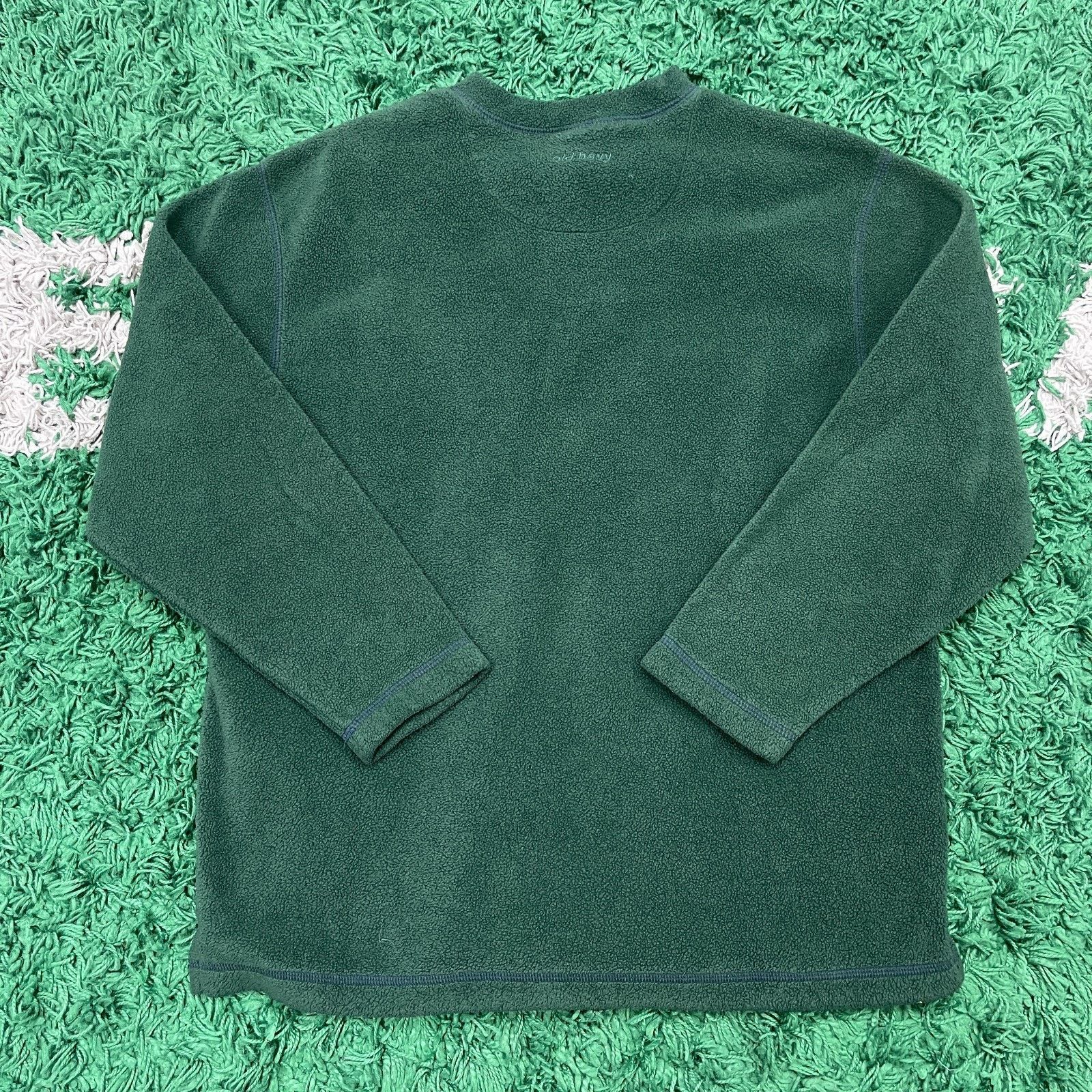 Old Navy Vintage Old Navy Fleece V Neck Green Sweater Pullover Size L / US 10 / IT 46 - 6 Thumbnail