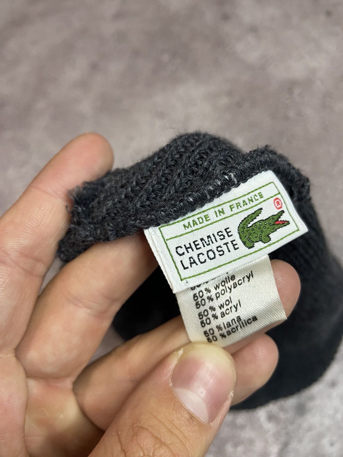 Lacoste × Vintage Vintage Lacoste Hat France Grey Wool Hype Style Size ONE SIZE - 4 Thumbnail