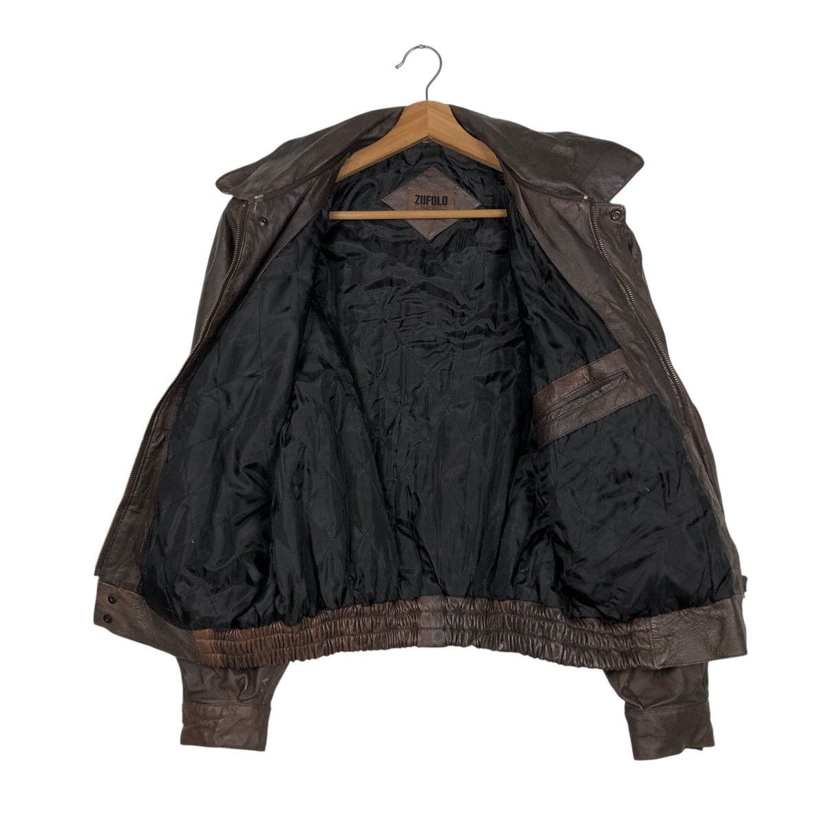 Japanese Brand 📌Vintage Genuine Leather Jacket Zufolo Blanket Issey Miyake Size US M / EU 48-50 / 2 - 14 Thumbnail