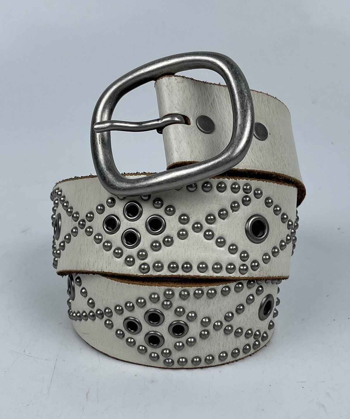 Japanese Brand studded leather belt tc11 Size 36 - 1 Thumbnail