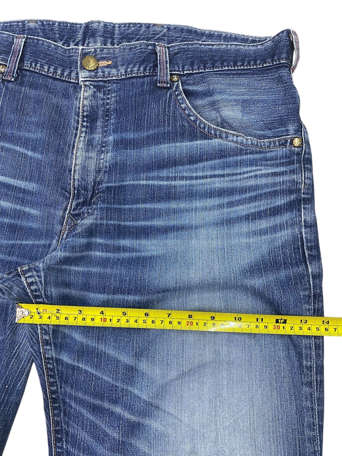 Edwin Edwin Faded Wash Whiskered Style Straight Leg Jeans Size US 42 / EU 58 - 7 Thumbnail