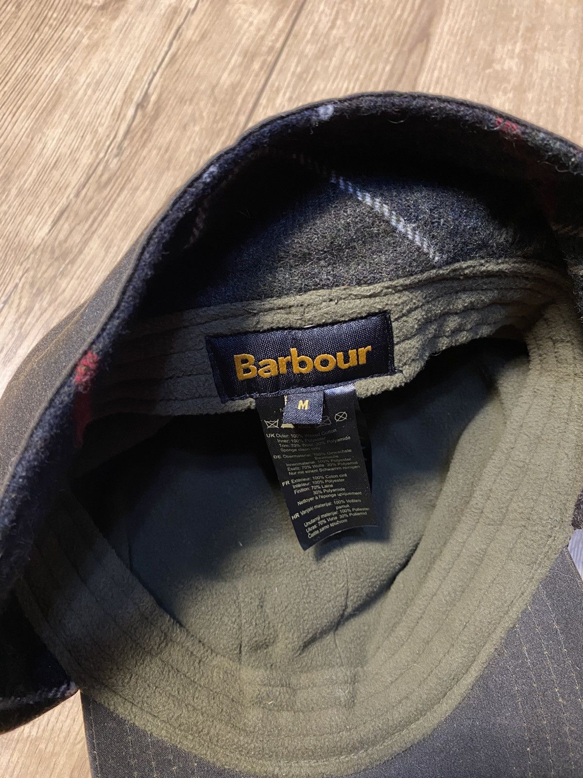 Barbour Barbour Waxed Cotton Hunting Cap With Ear Flaps Fleece sz M Size ONE SIZE - 5 Thumbnail