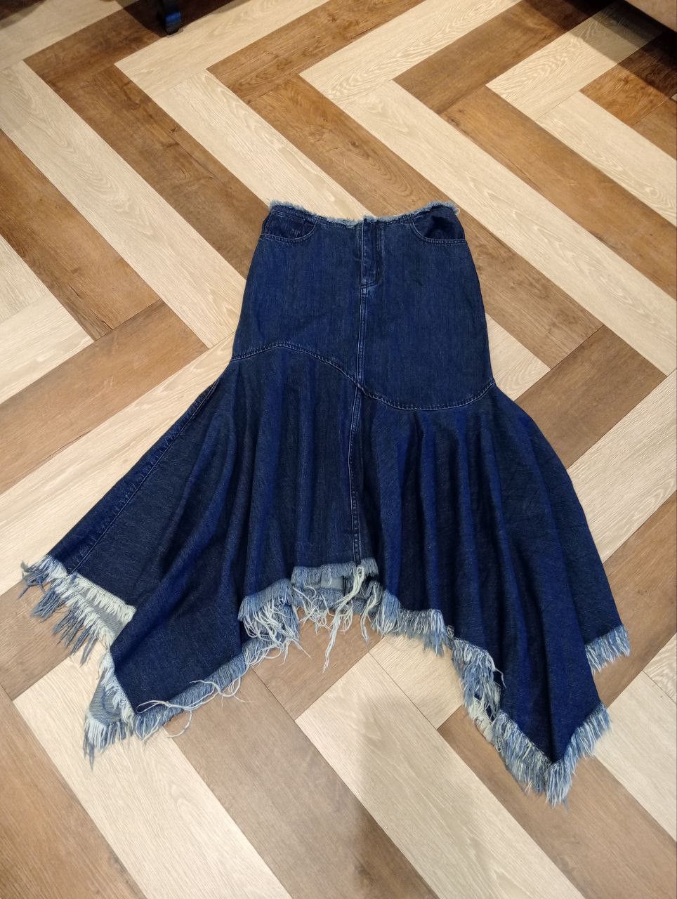 Marques'Almeida MARQUES ALMEIDA INDIGO DENIM ASYMMETRIC SKIRT Size 27" / US 4 / IT 40 - 5 Thumbnail