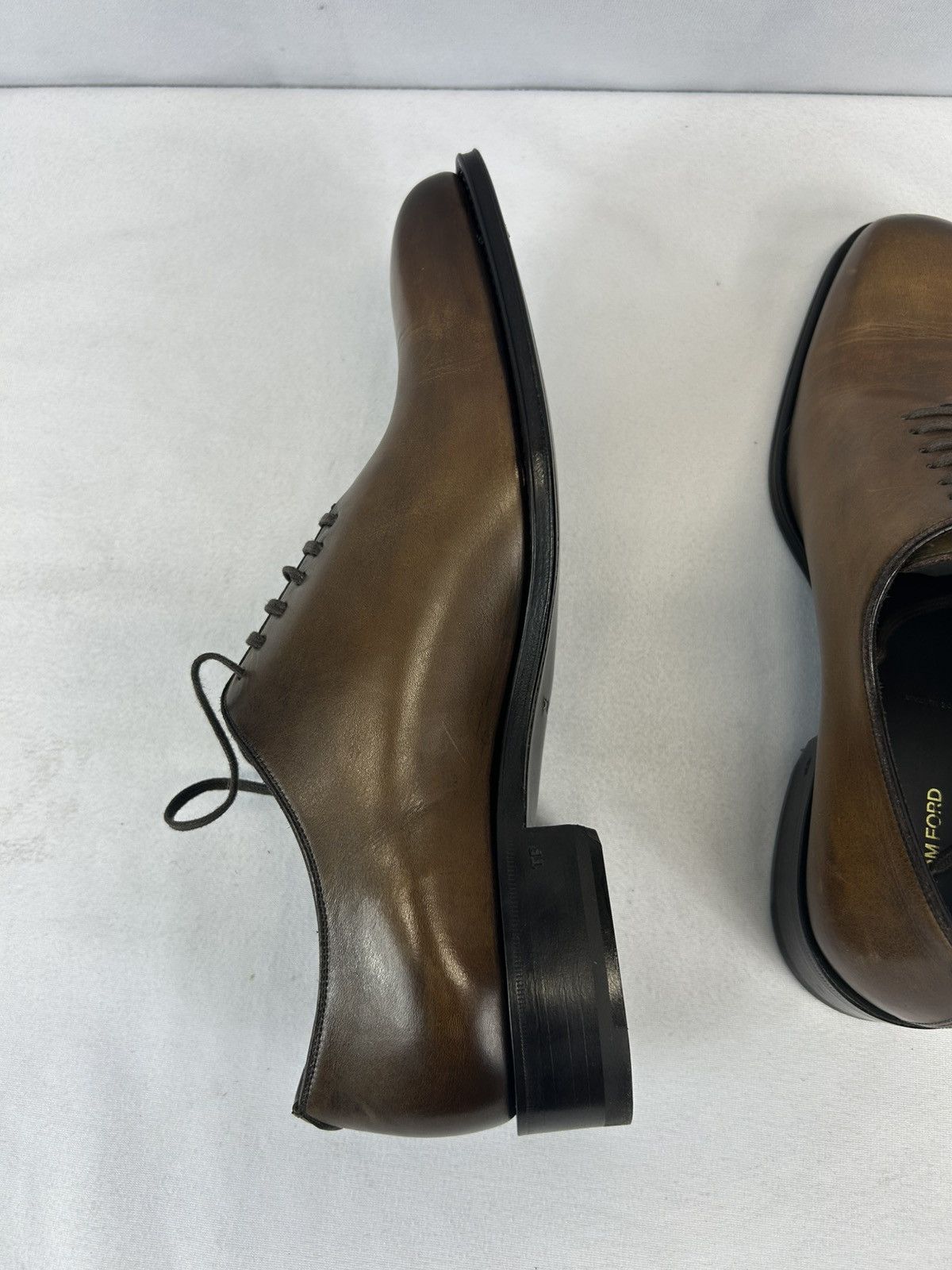 Tom Ford TOM FORD Burnished Leather Lace-Up Oxfords Size US 8 / EU 41 - 8 Thumbnail