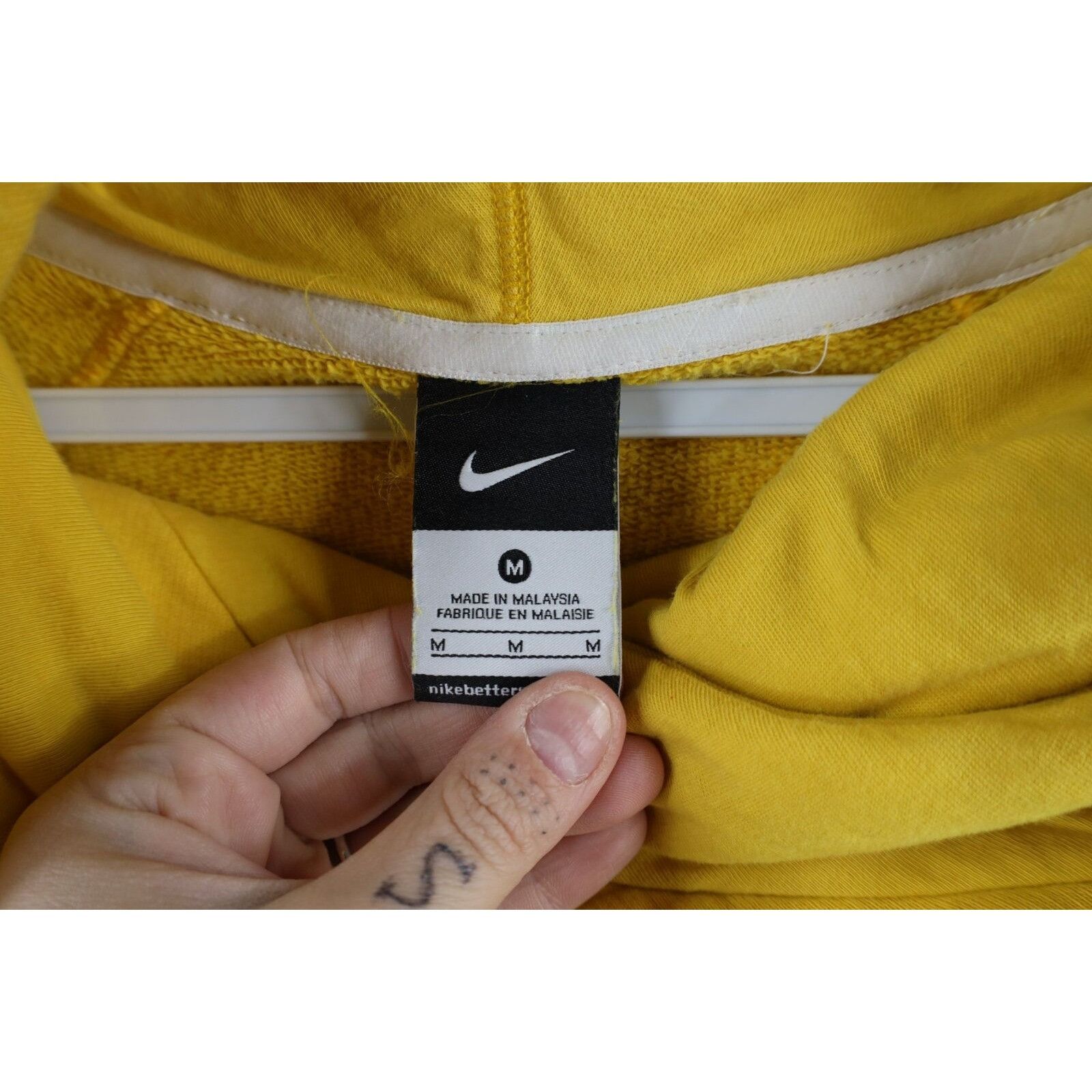 Nike Nike Distressed Spell Out University of Michigan Hoodie Size M / US 6-8 / IT 42-44 - 8 Thumbnail
