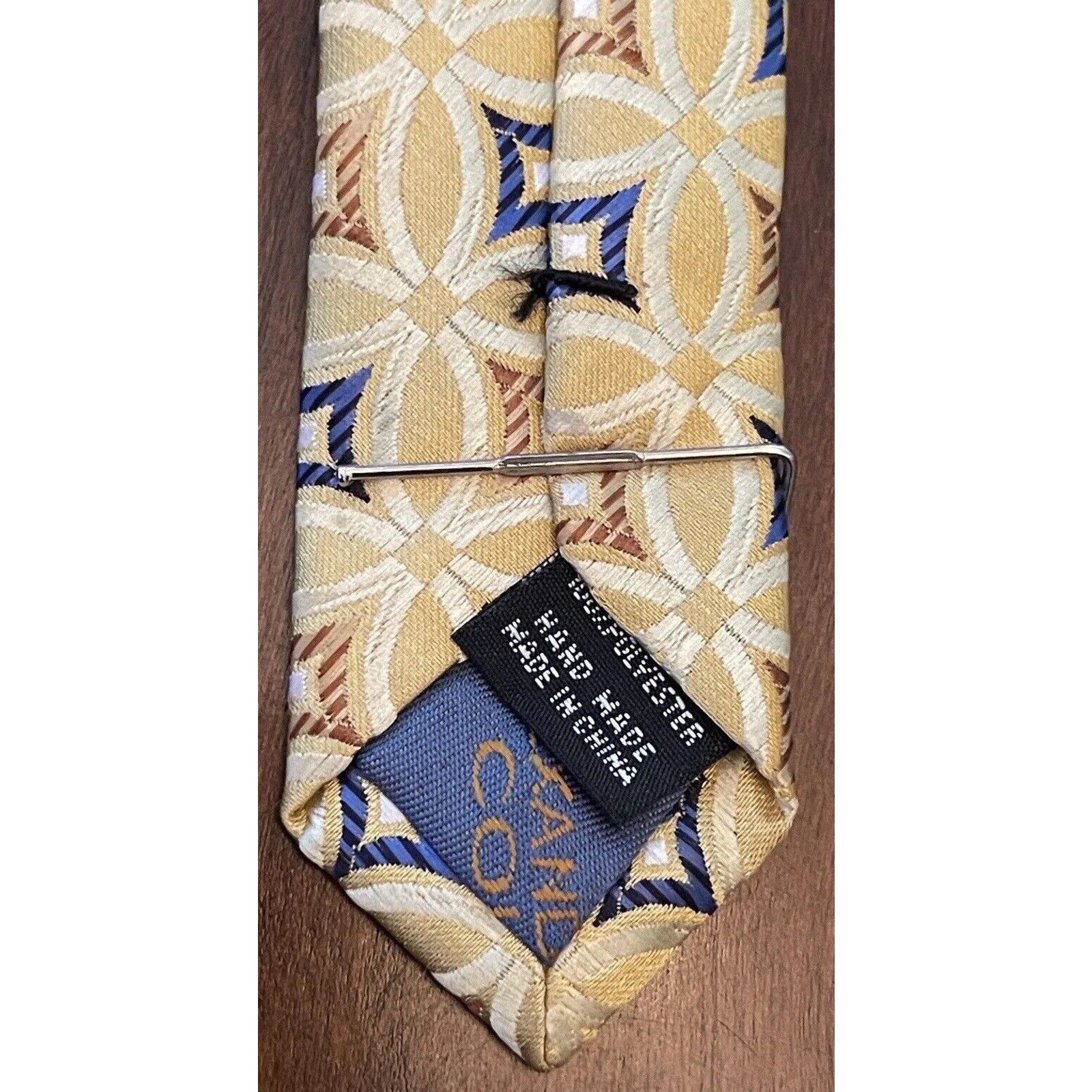 Alexander Julian Alexander Julian Colours Hand Made Gold Blue 100% Polyester Size ONE SIZE - 7 Thumbnail
