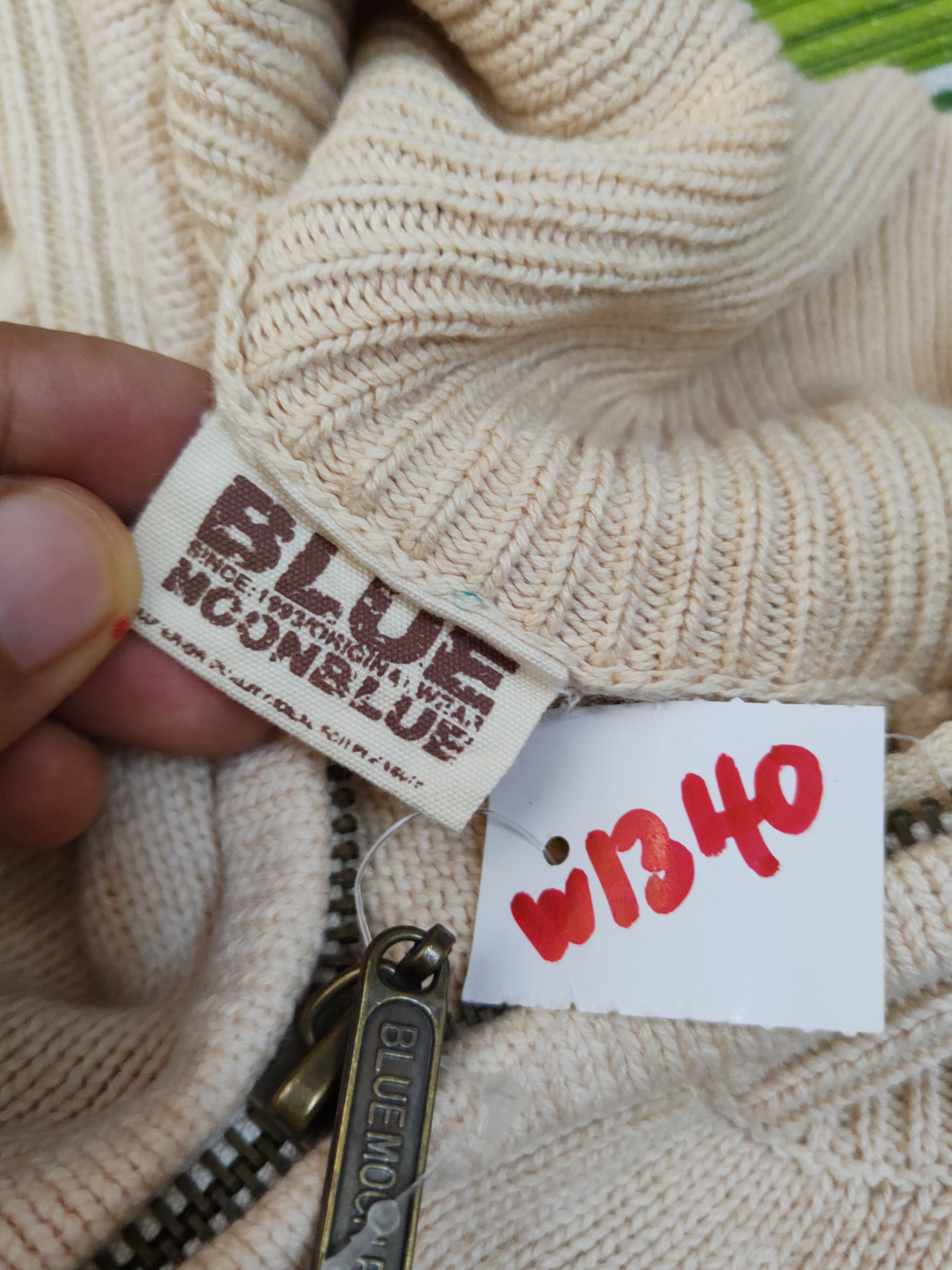 Homespun Knitwear Blue Moon Blue Brown Knitwear Sweaters #W1340 Size S / US 4 / IT 40 - 12 Thumbnail