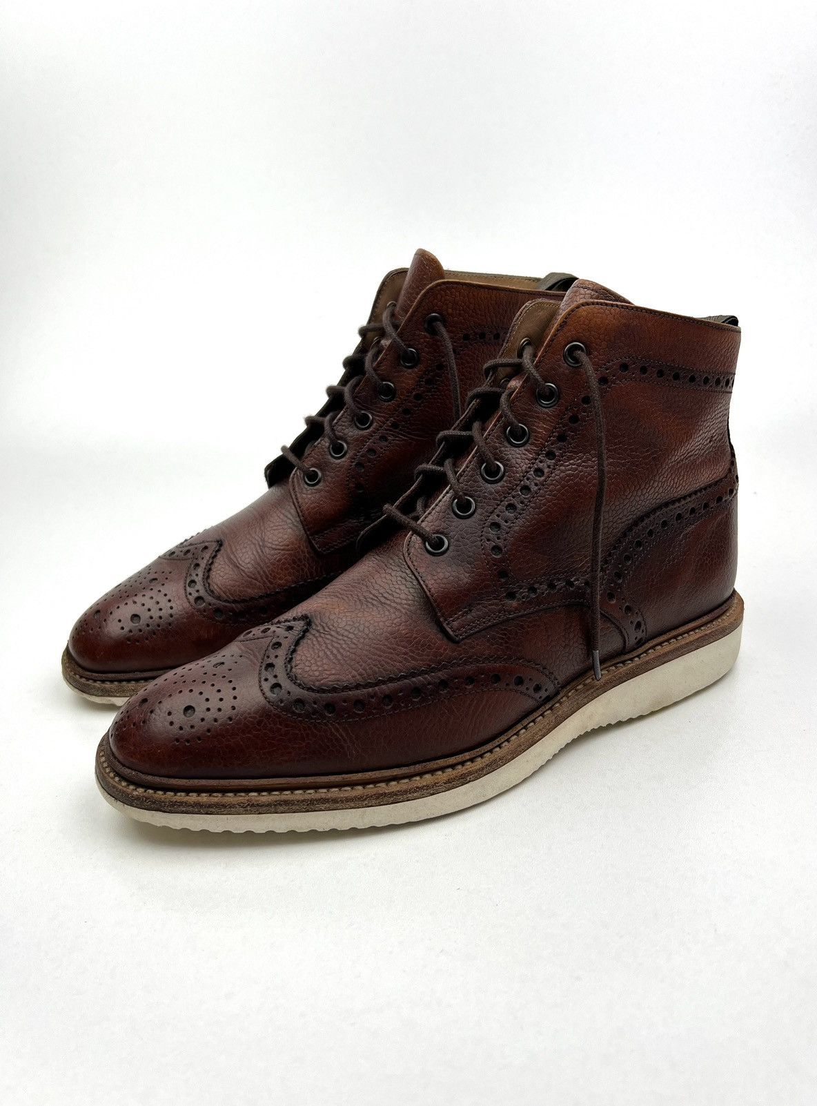 Loake LOAKE Brogues Leather Boots MAMBA Wingtip Brown Men’s Size US 8.5 / EU 41-42 - 2 Thumbnail