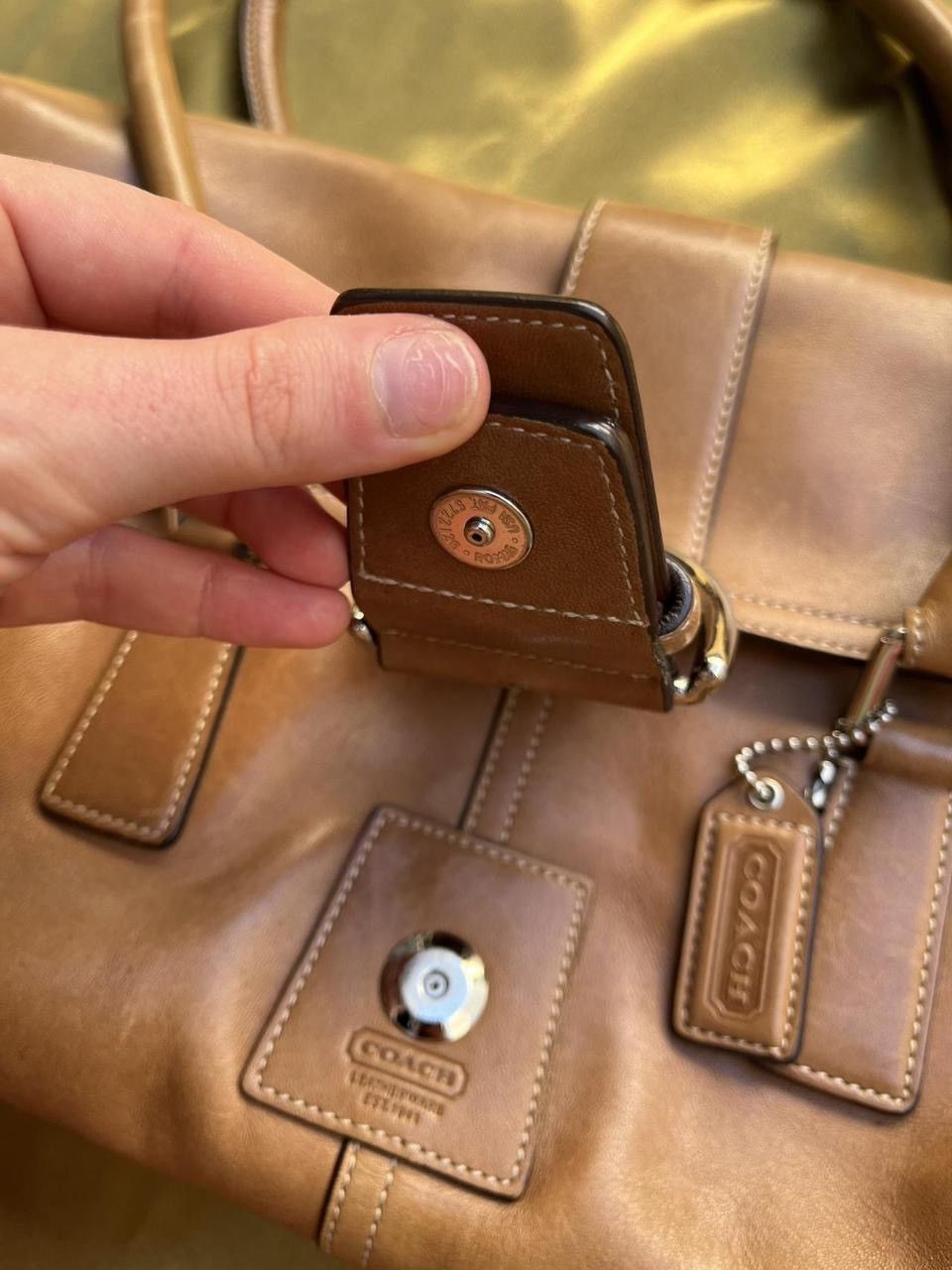 Coach COACH Natural Glove-Tanned Leather Buckle Satchel Size ONE SIZE - 4 Thumbnail