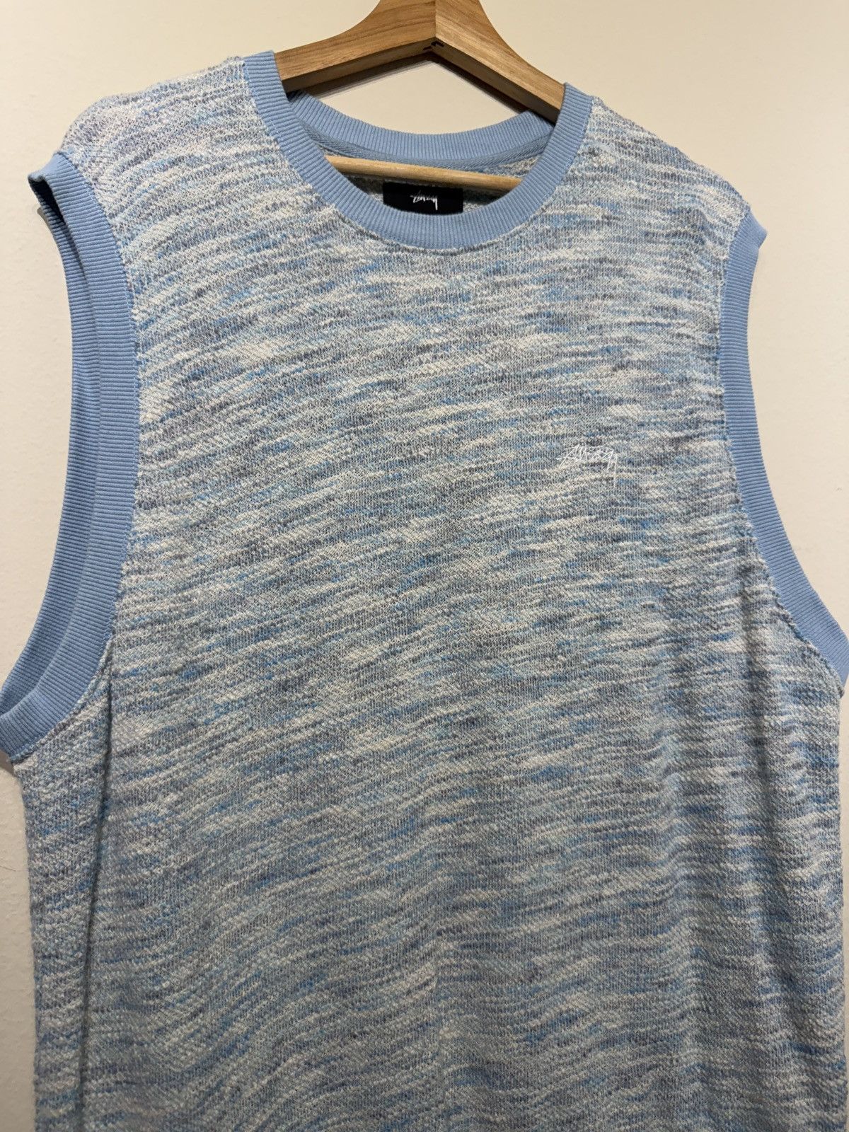 Stussy stussy marled knit sweater vest Size US L / EU 52-54 / 3 - 2 Thumbnail